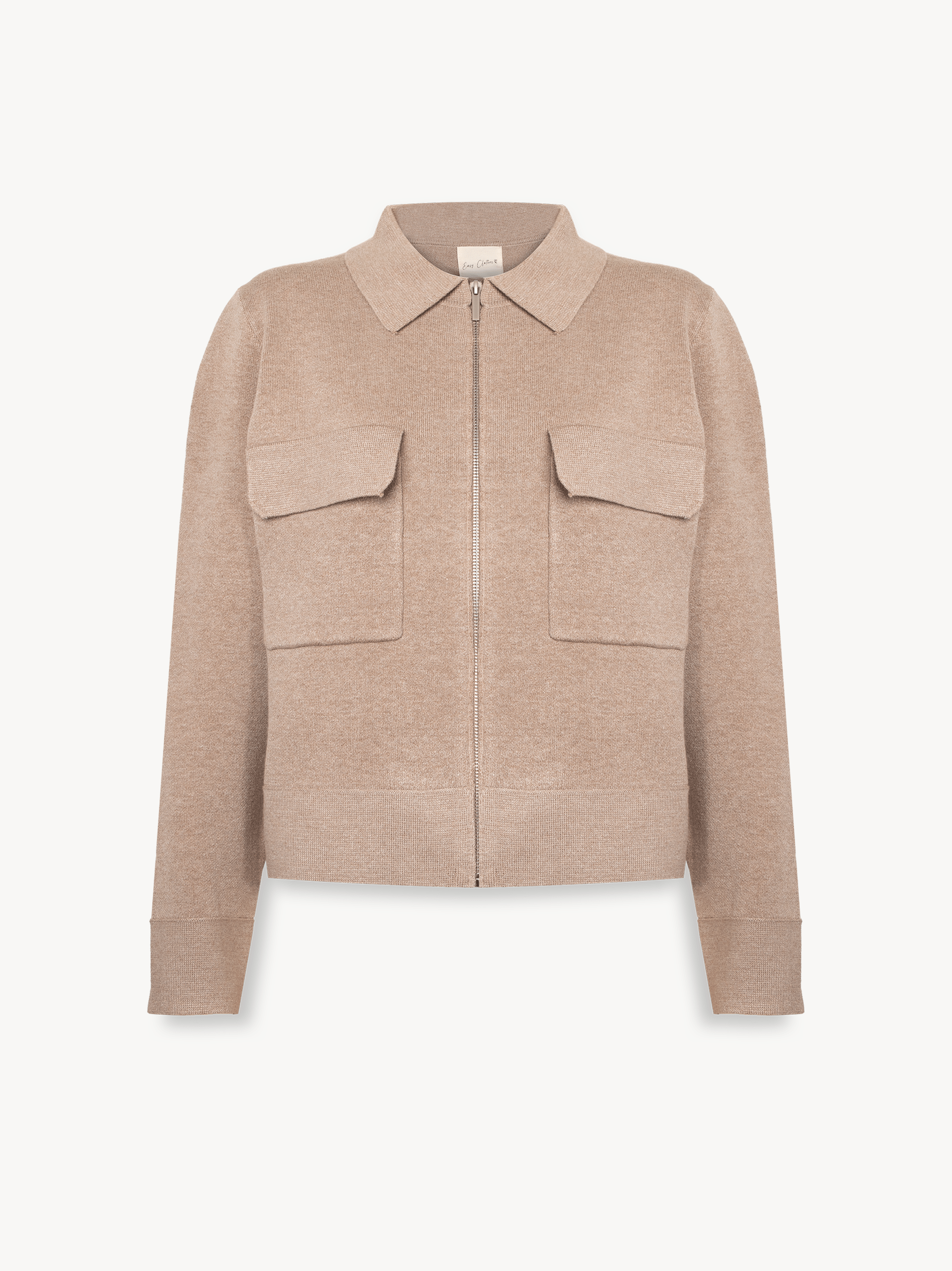 Beige Eather Cardigan