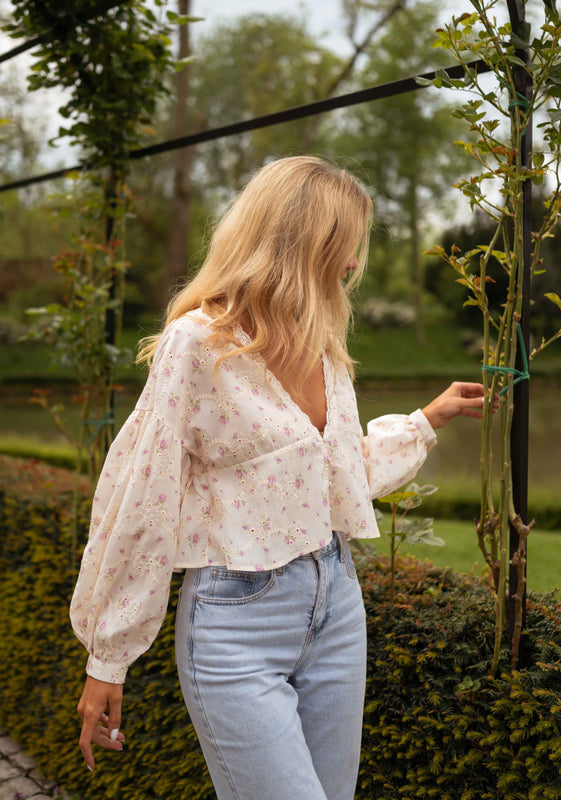 Ecru Floral Archie Blouse