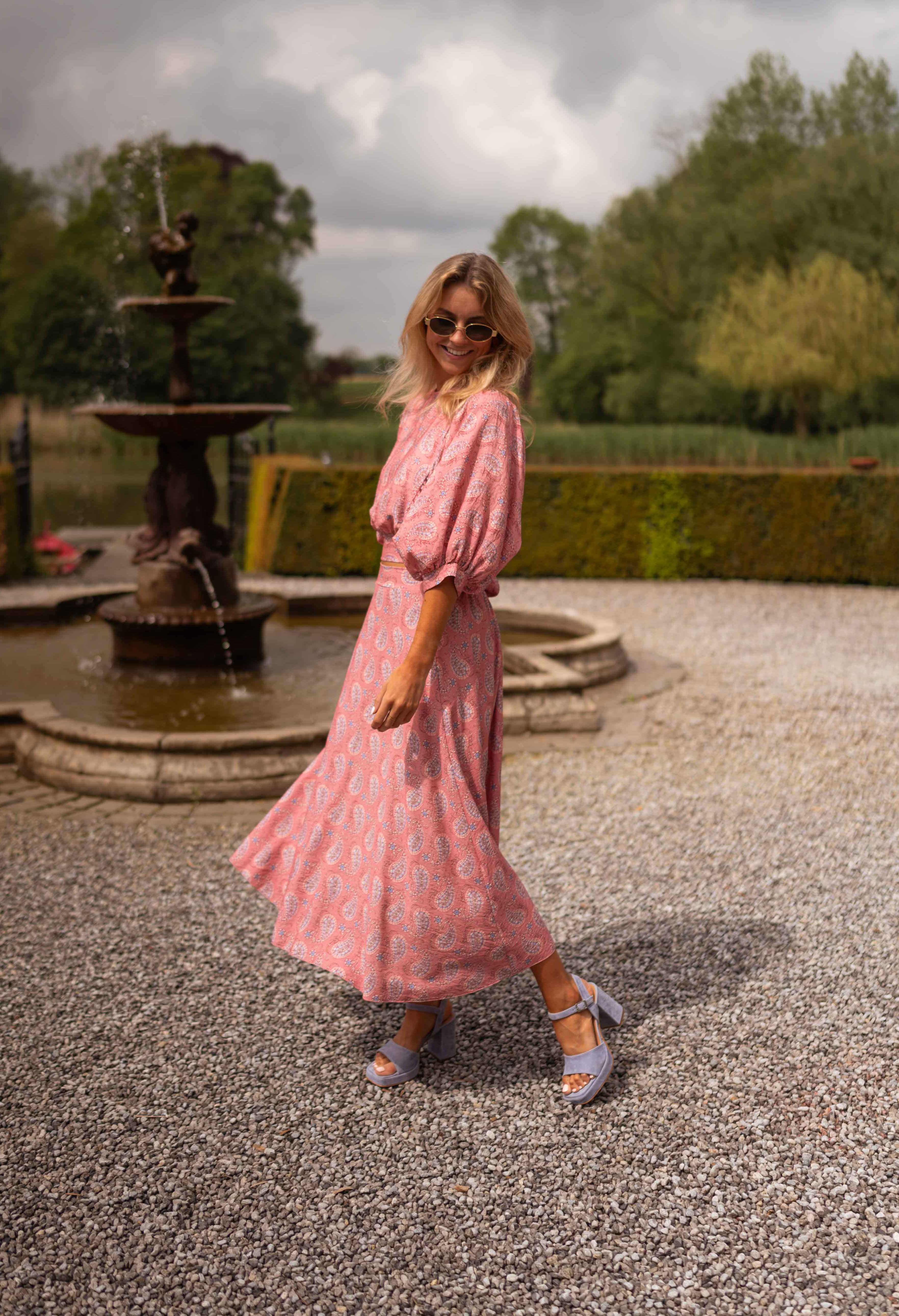 Pink Patterned Karlou Blouse