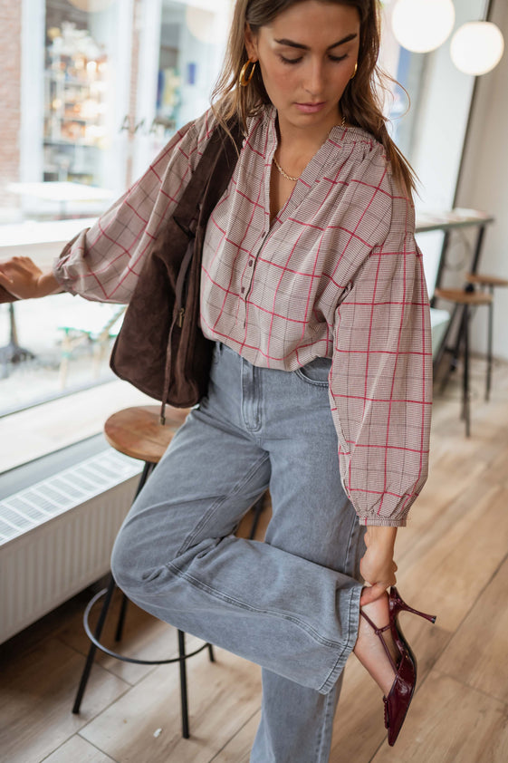 Checkered Nina Blouse