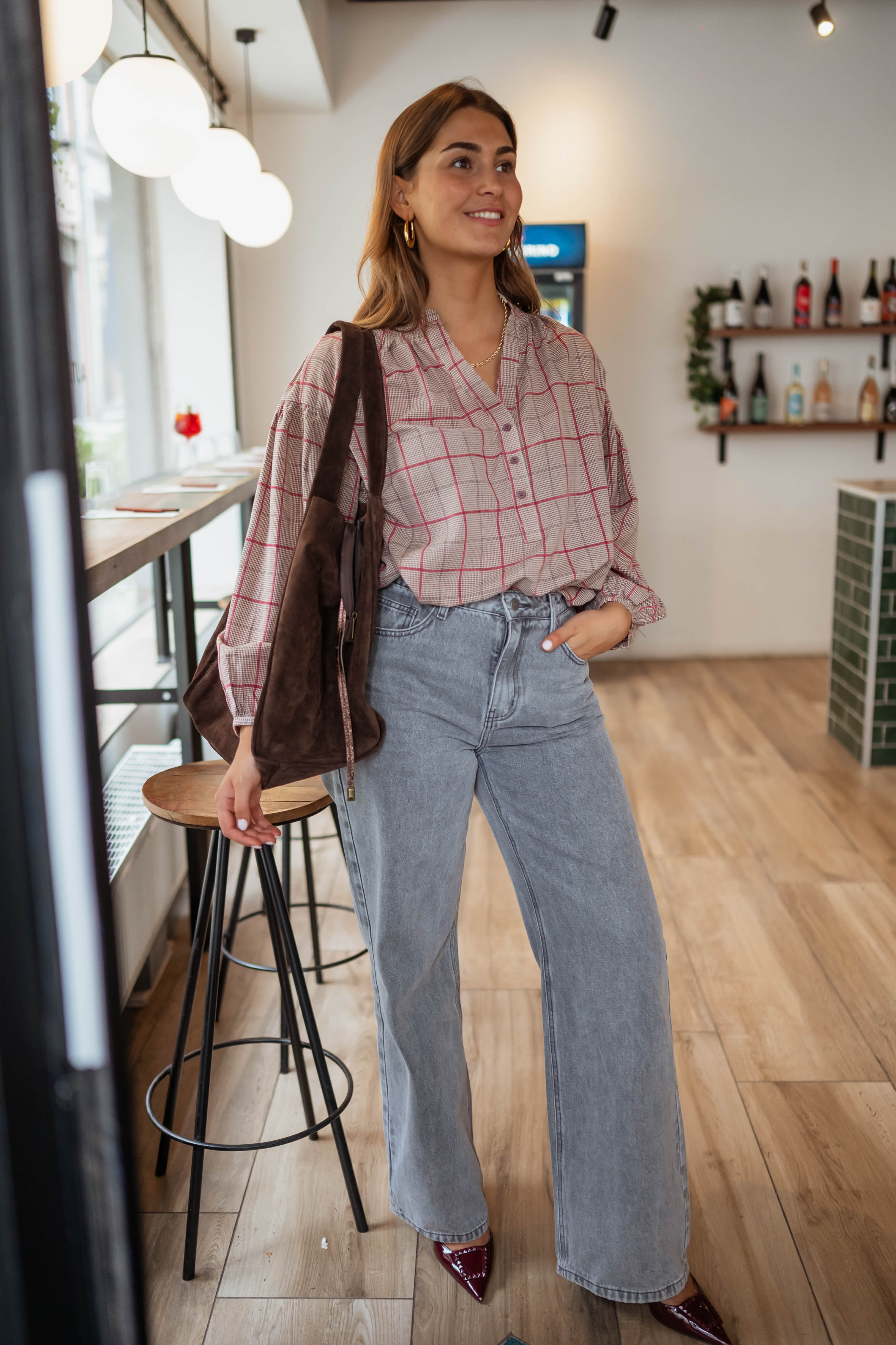 Checkered Nina Blouse