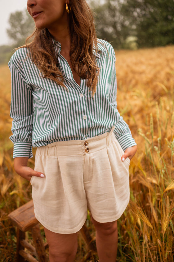 Green Striped Marine Shirt