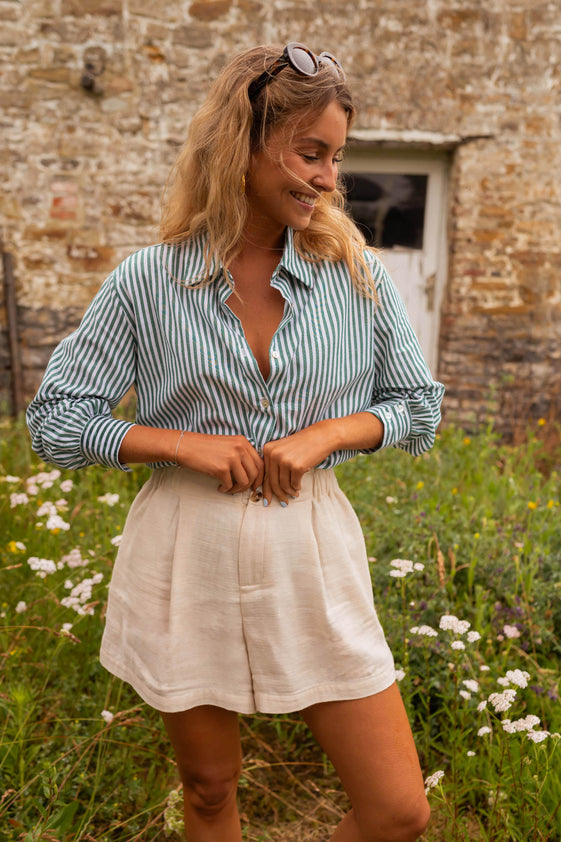 Green Striped Marine Shirt