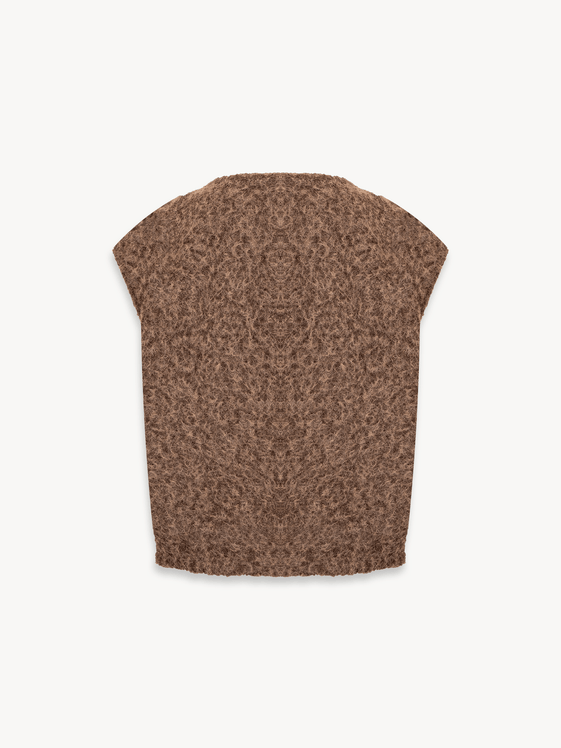 Chocolate Lander Sleeveless Cardigan