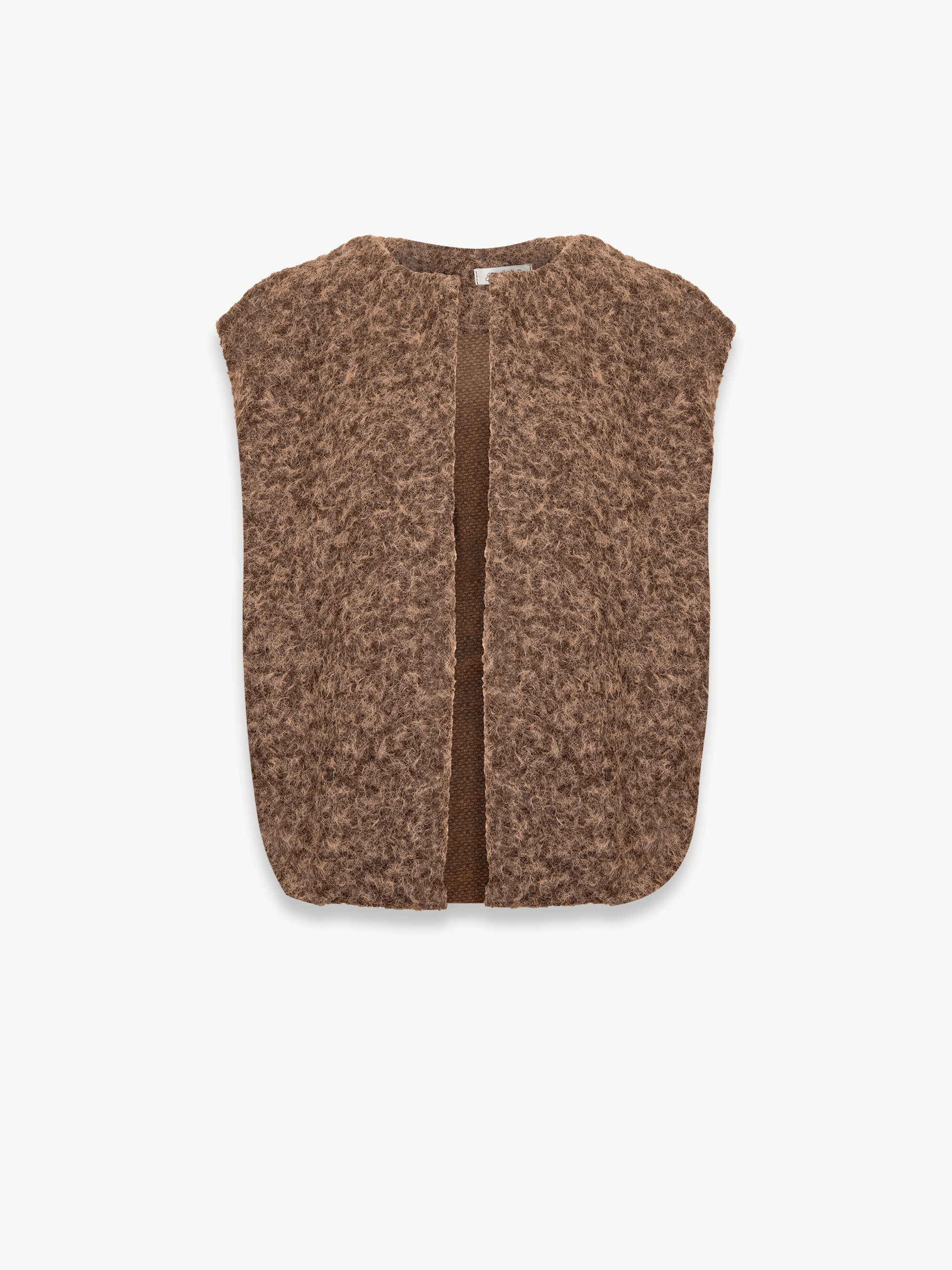 Chocolate Lander Sleeveless Cardigan