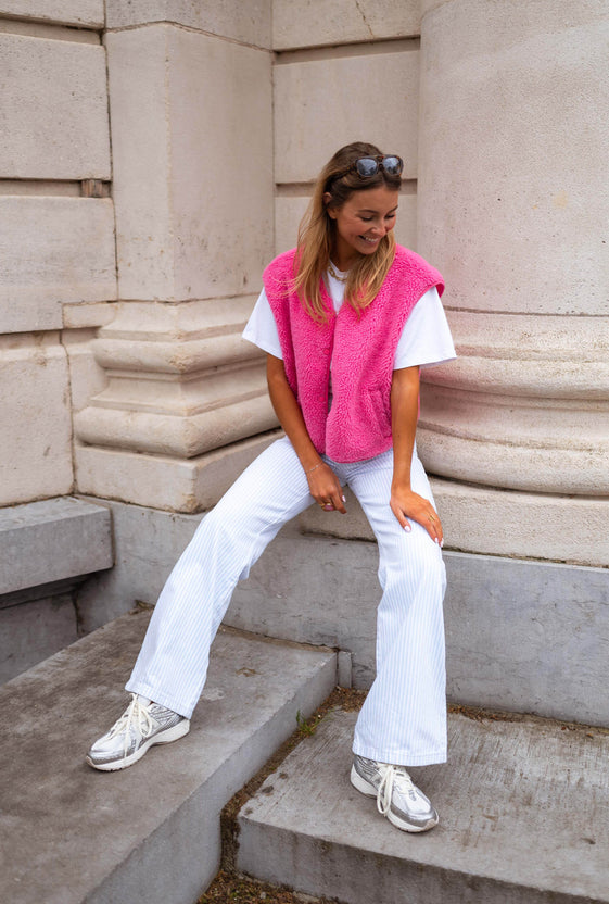 Pink Taoh Sleeveless Cardigan