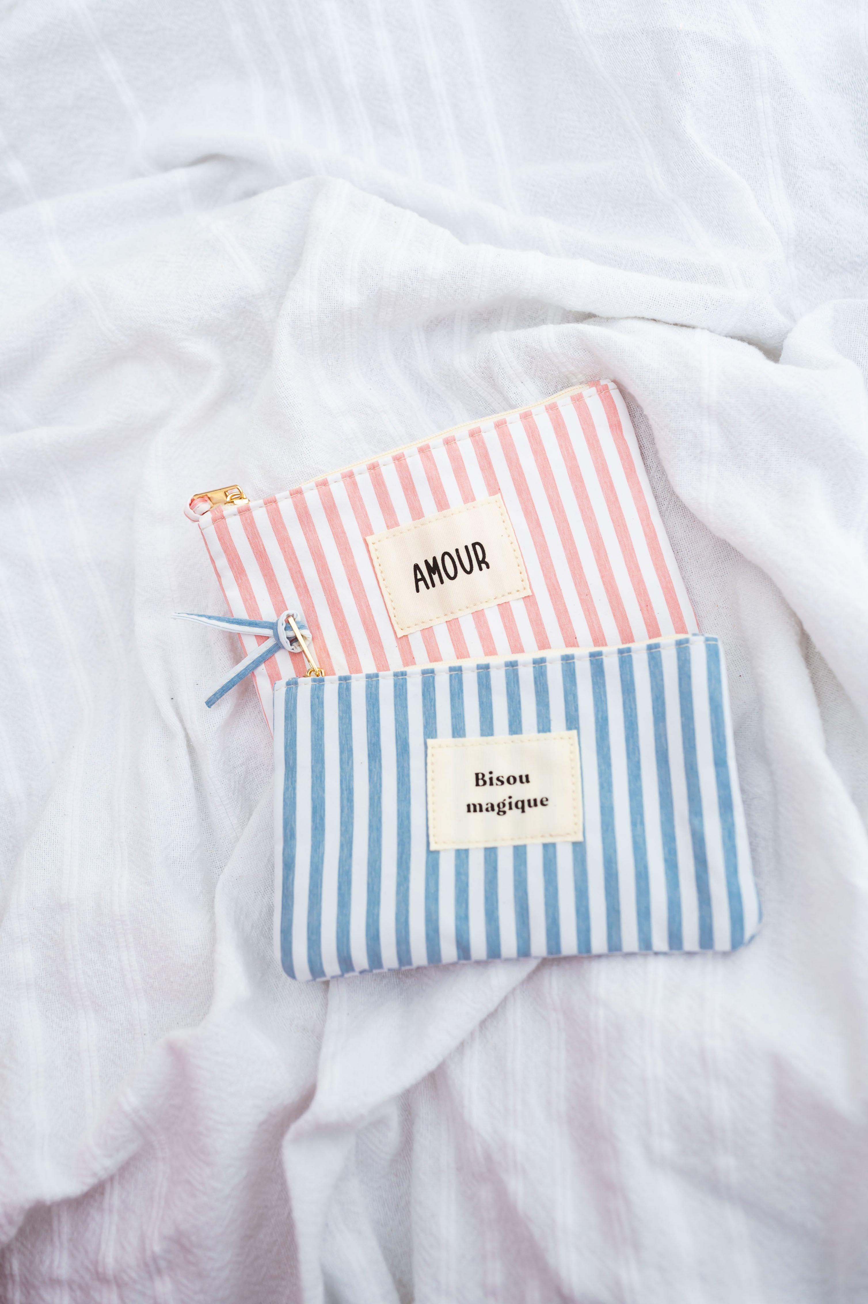 Blue Striped Malou Pouch