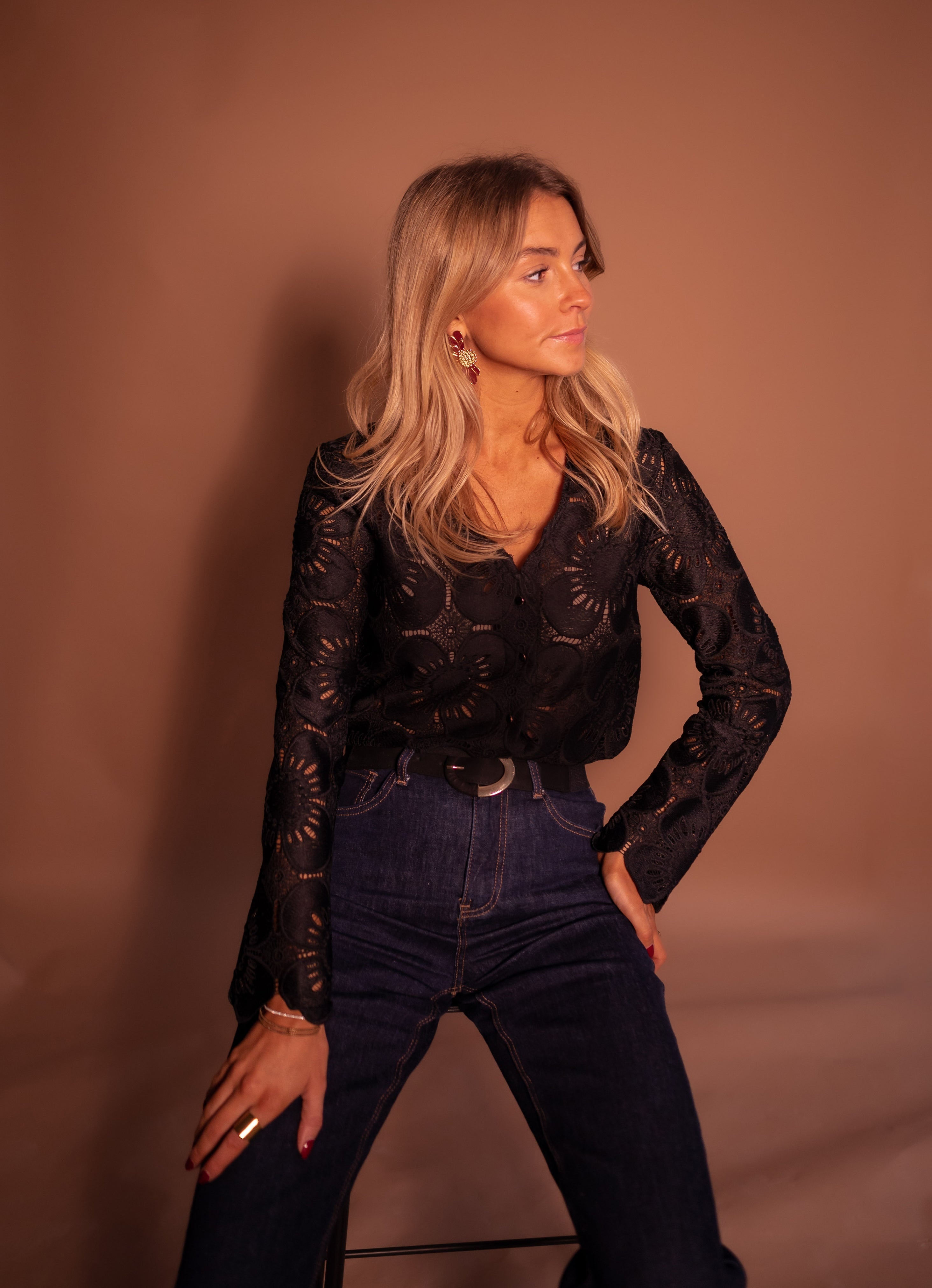 Black Lace Juna Blouse