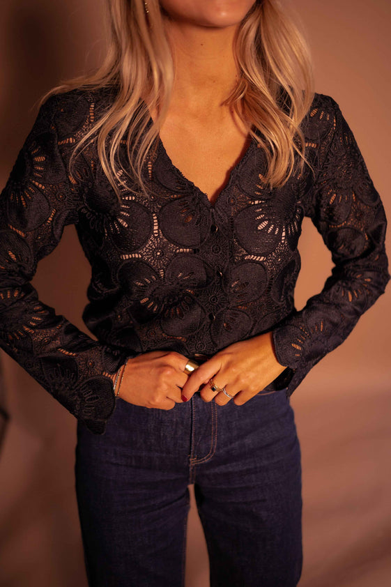 Black Lace Juna Blouse