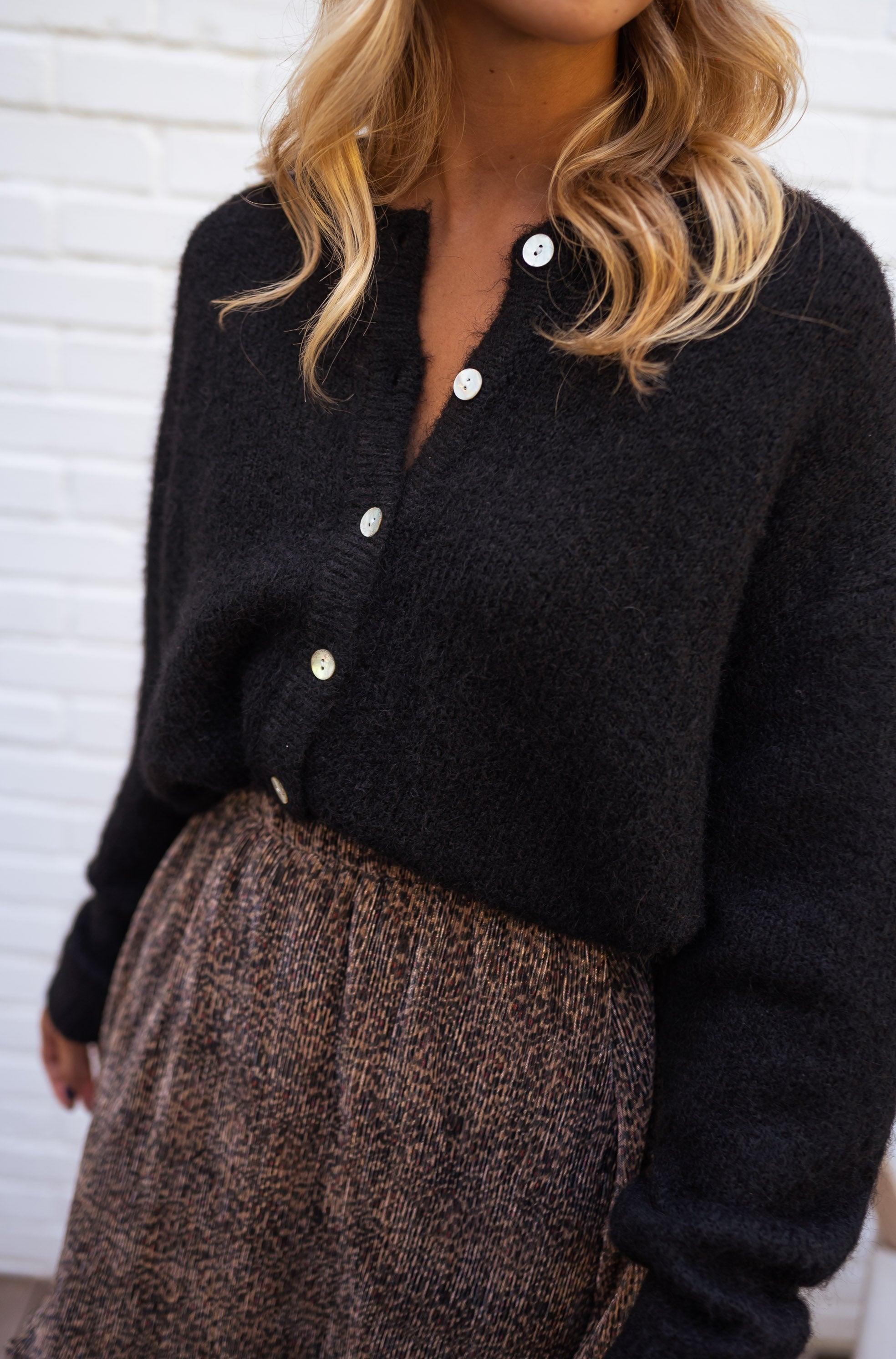 Black Harris Cardigan