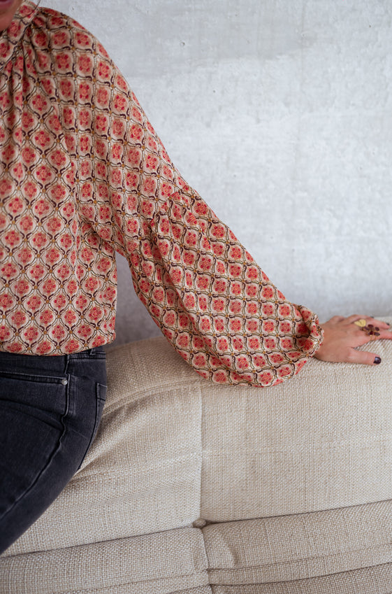 Patterned Tiffany Blouse