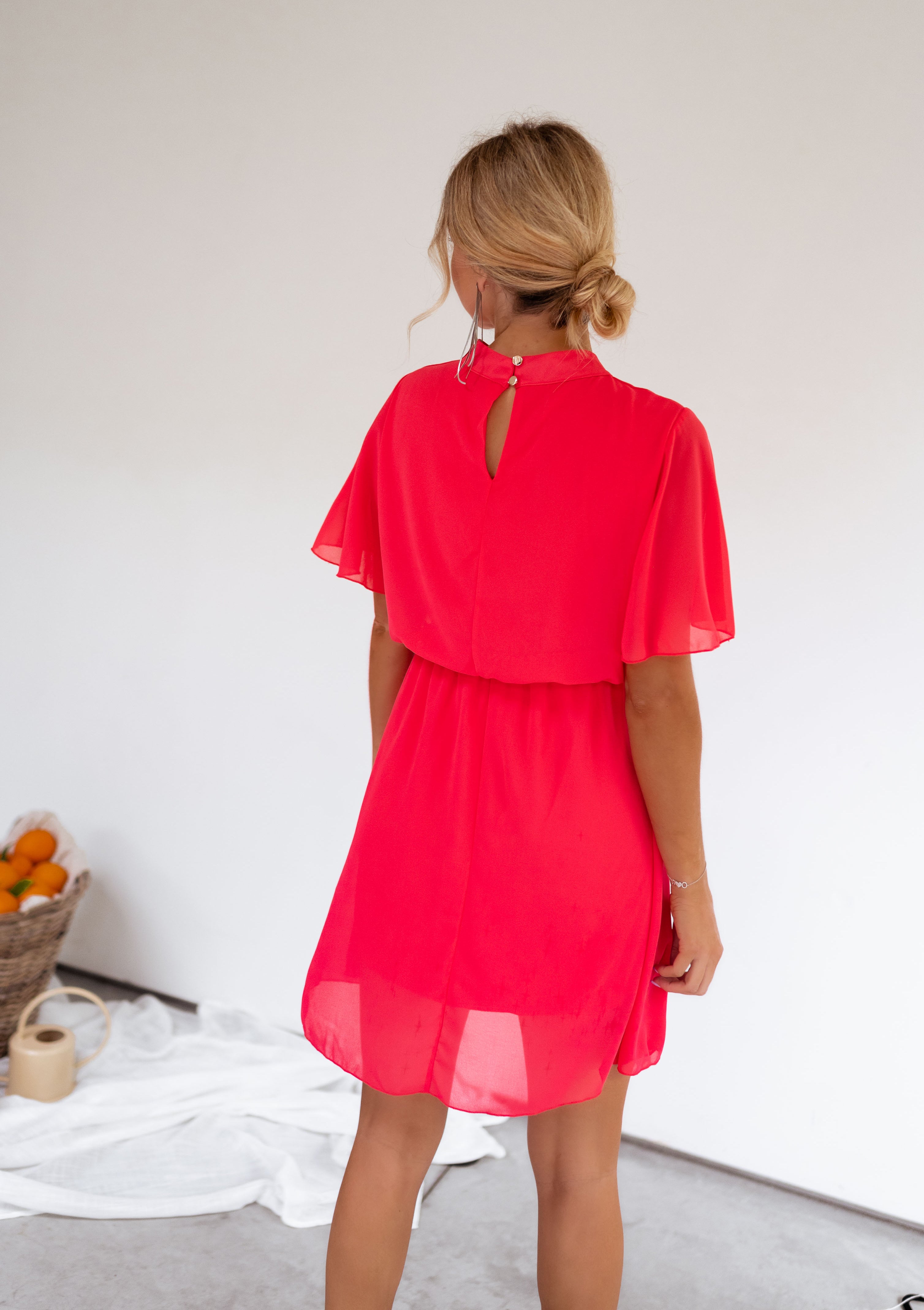 Raspberry Amandine Dress