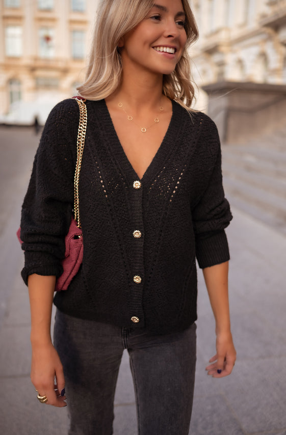 Black Xavier Cardigan