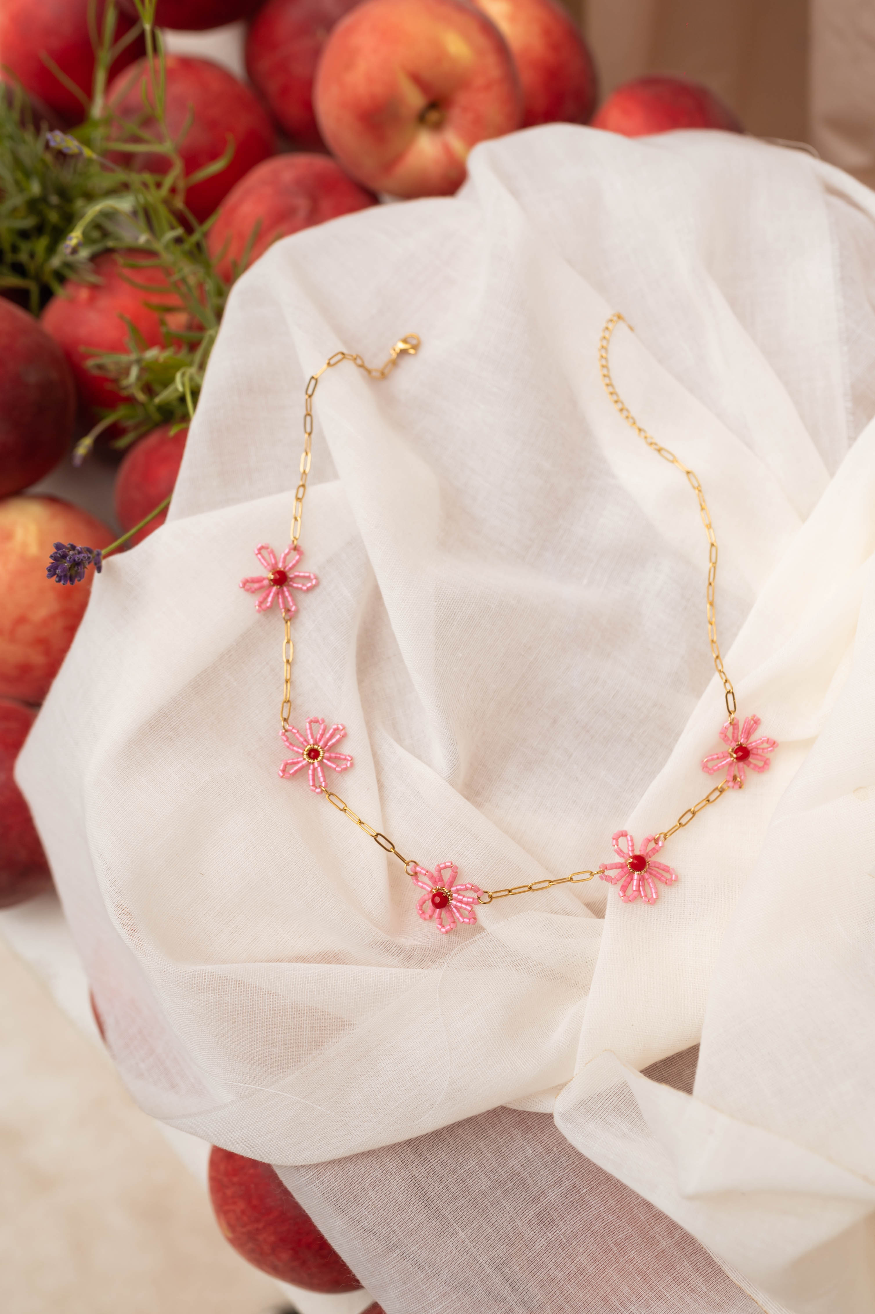 Golden and Pink Pynka Necklace