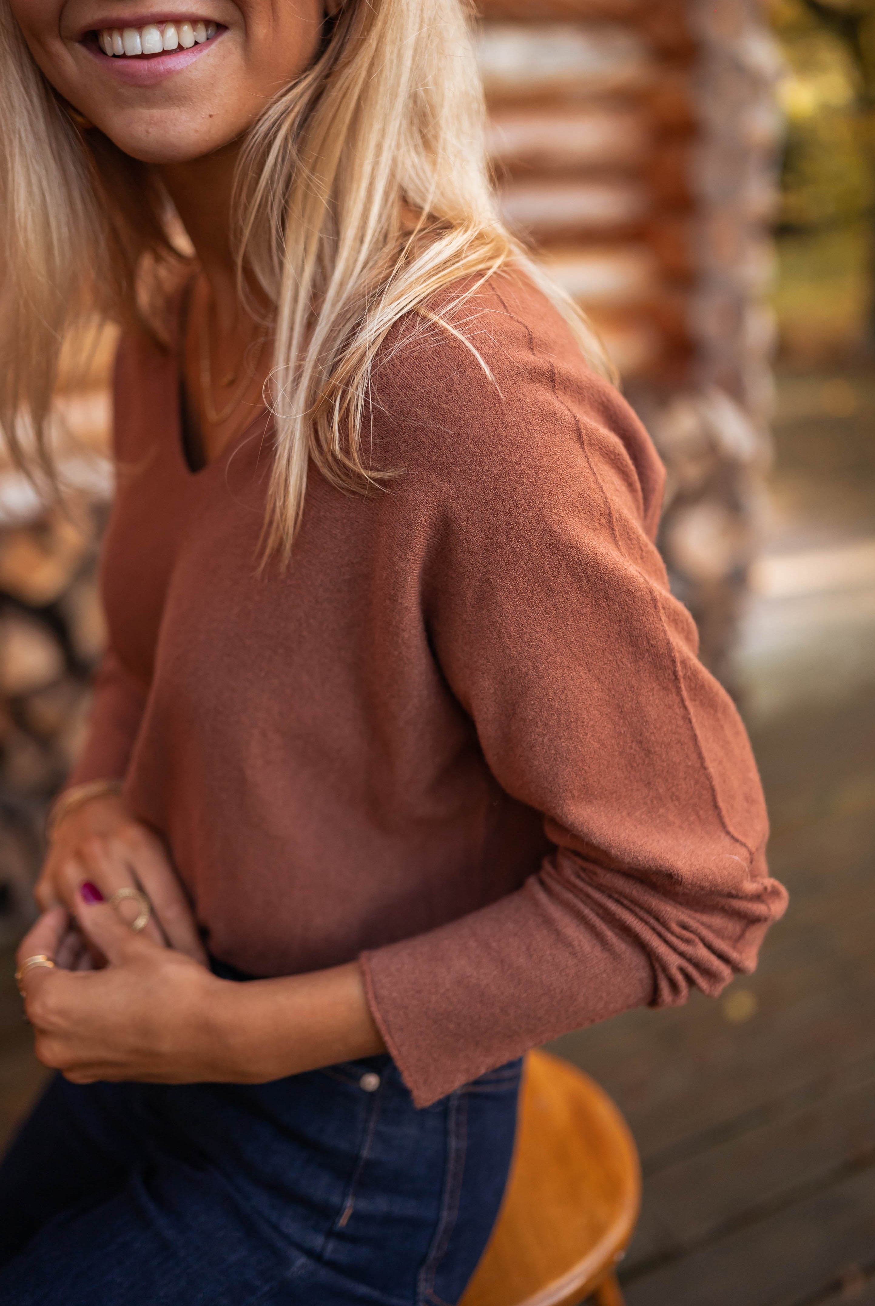 Chocolate Bouma Thin Sweater