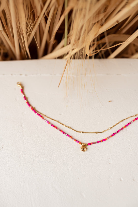 Pink and Golden Gunzo Anklet