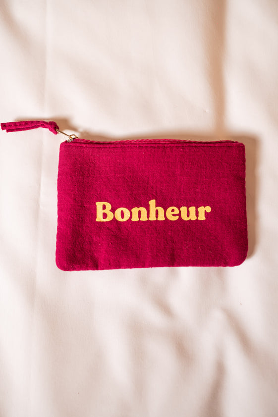 Burgundy Bonheur Pouch