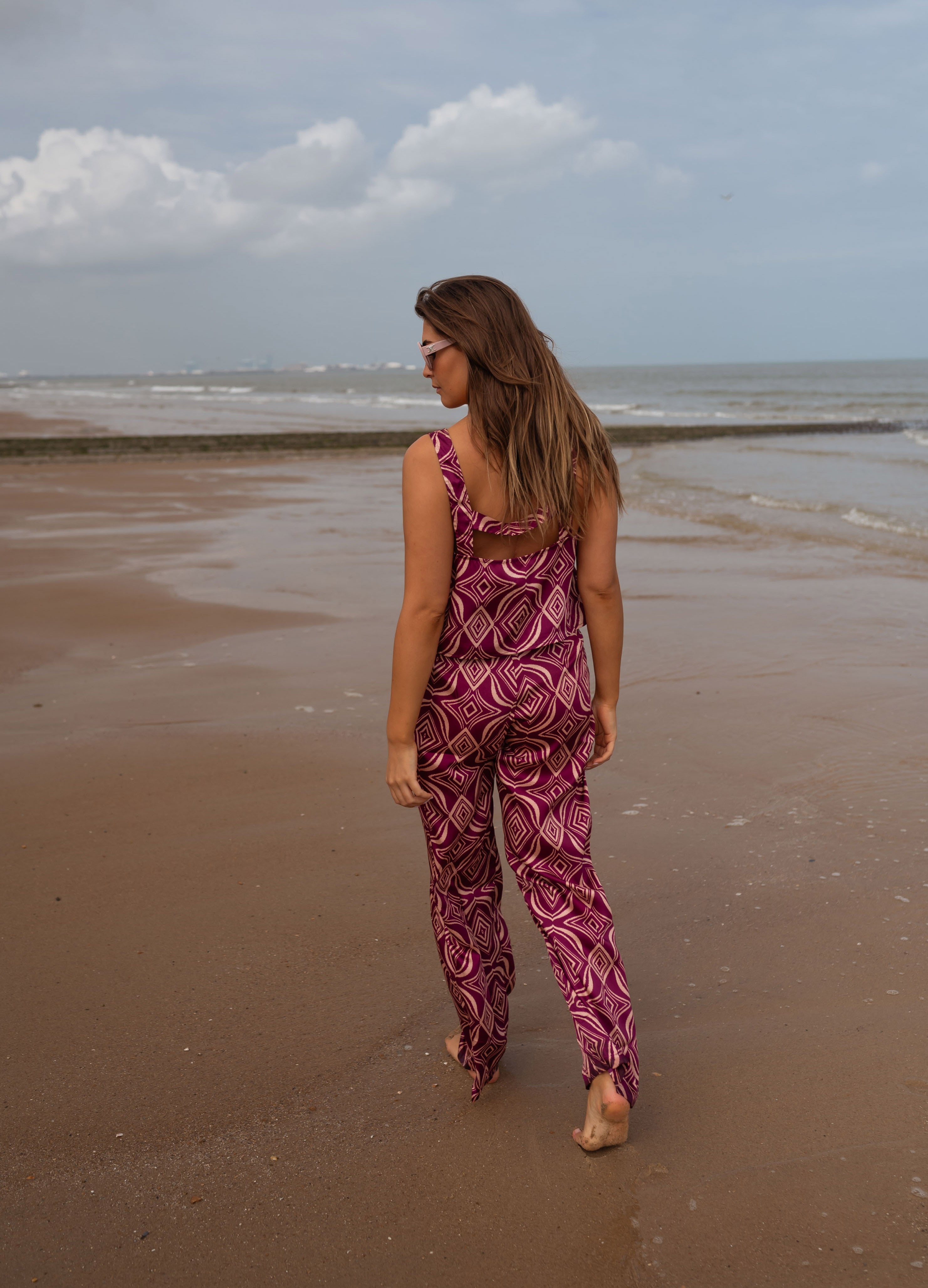 Purple Patterned Hiba Top