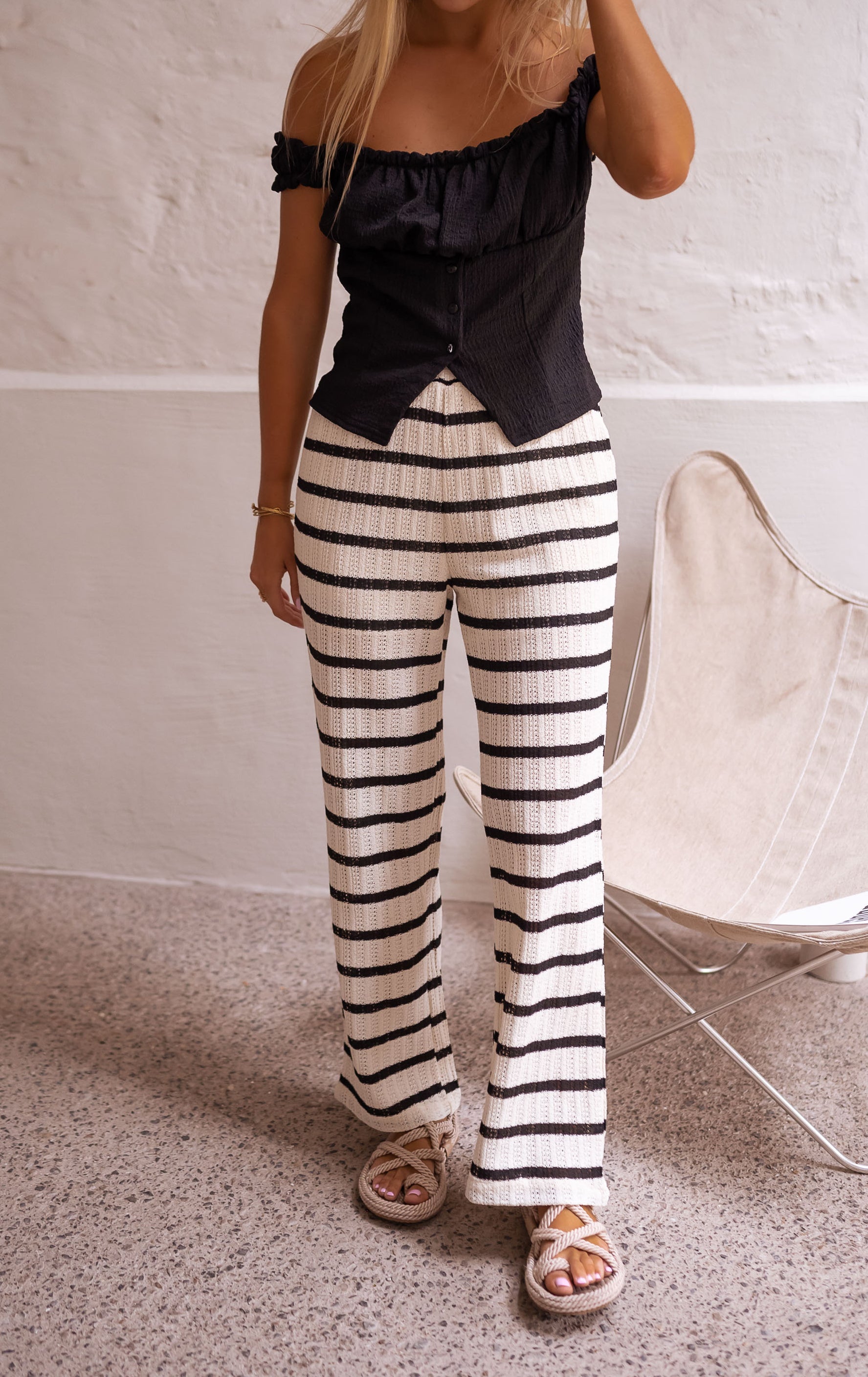 Striped Exe Pants