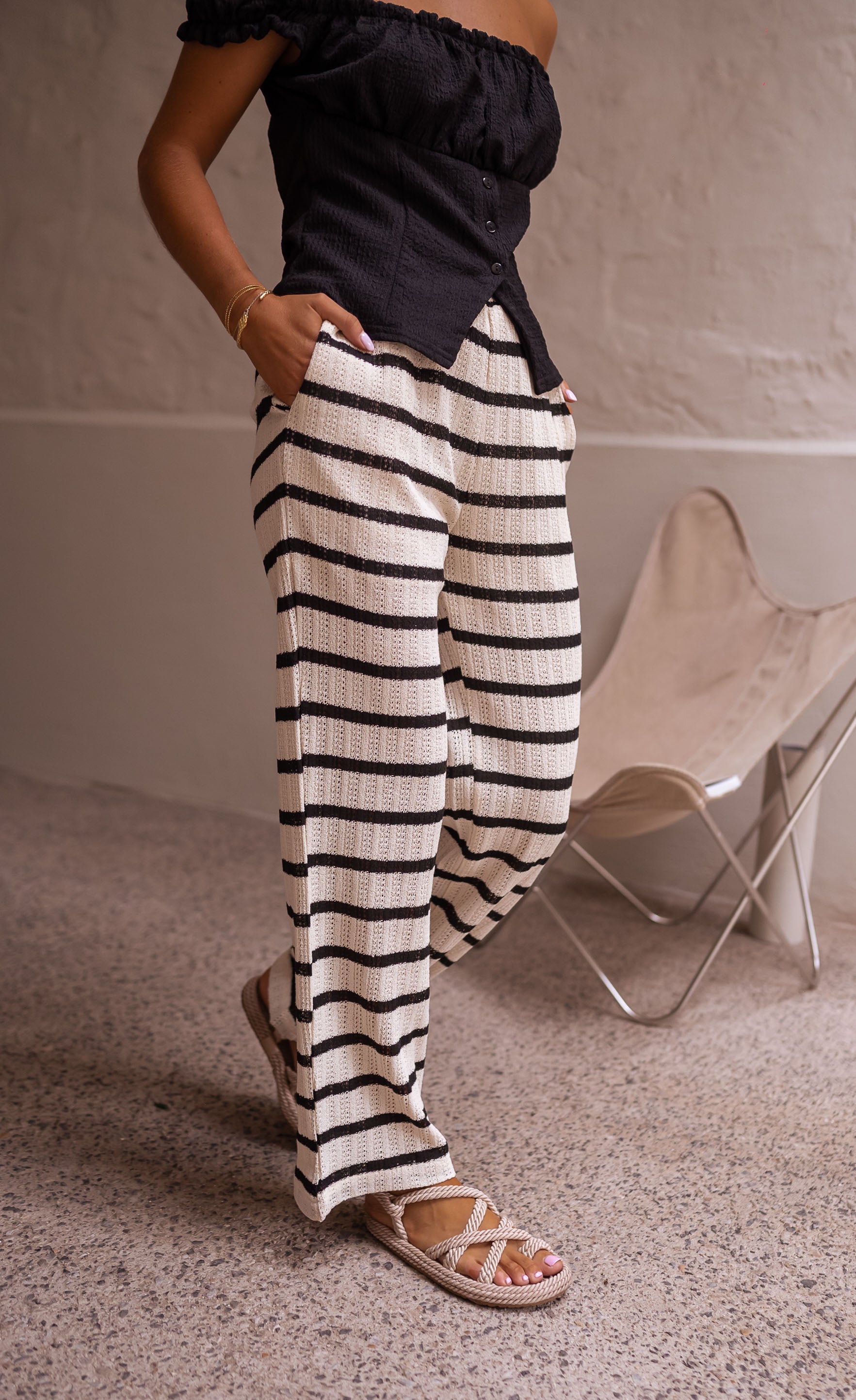 Striped Exe Pants