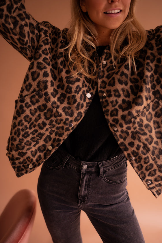 Leopard Cleo Bomber Jacket