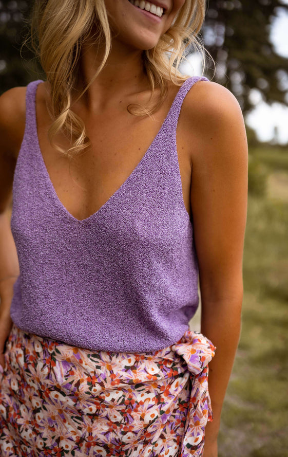 Purple Neda Wool Effect Top