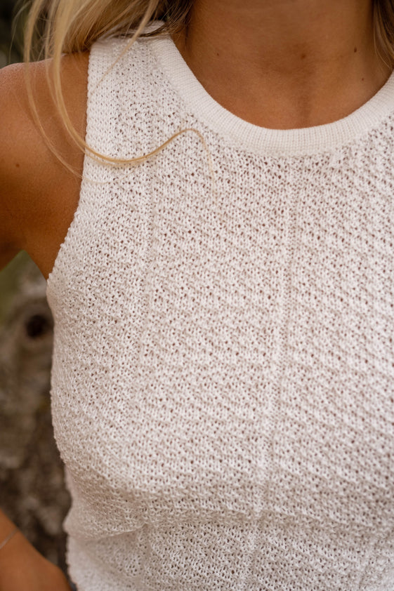 White Gene Crochet Top