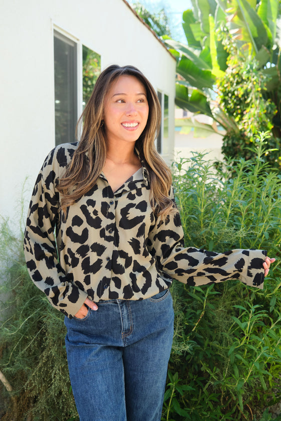 Khaki Leopard Tymou Shirt