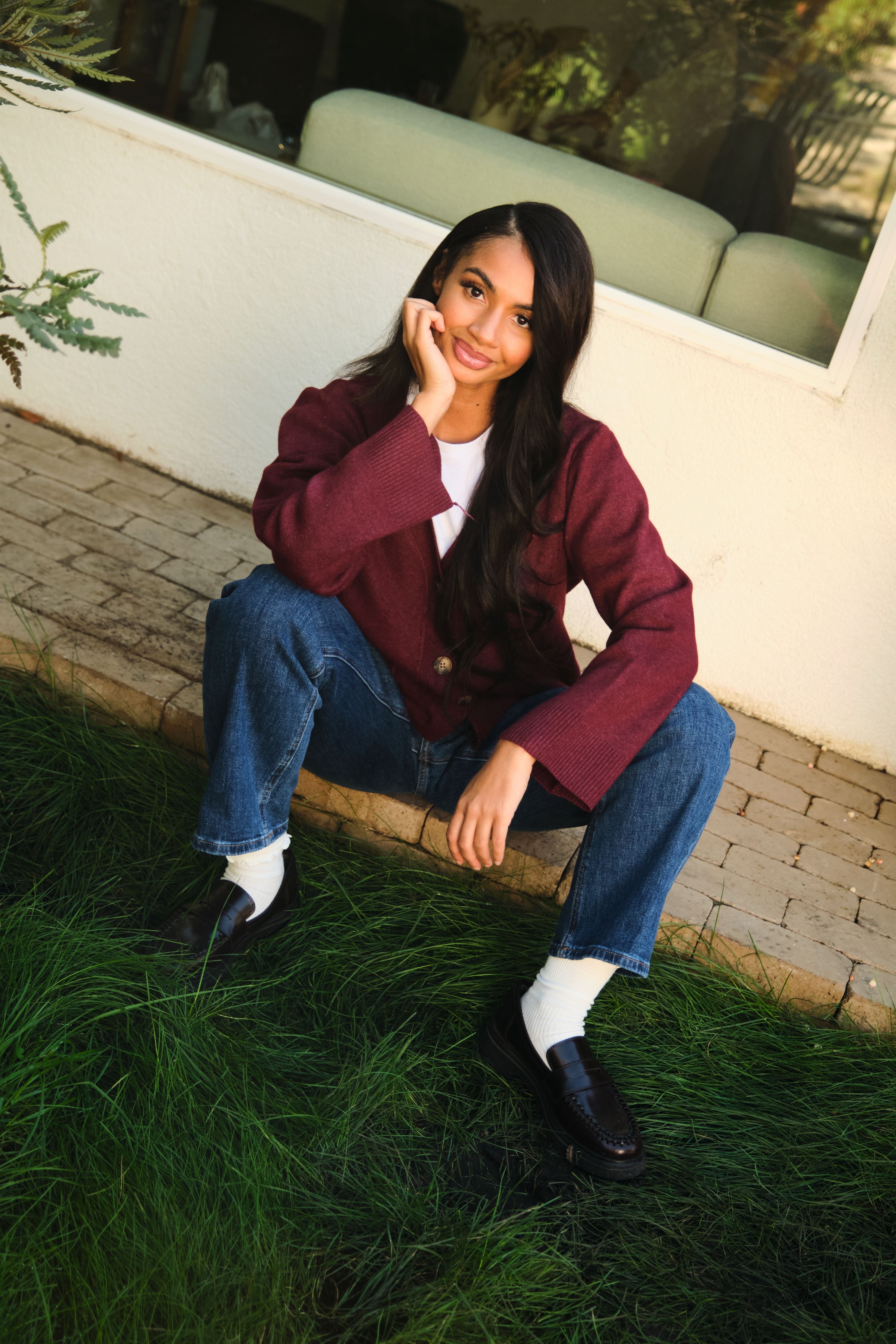 Burgundy Rima Cardigan