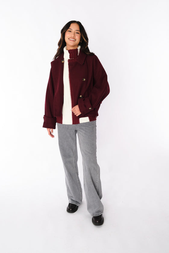 Burgundy Tosca Coat