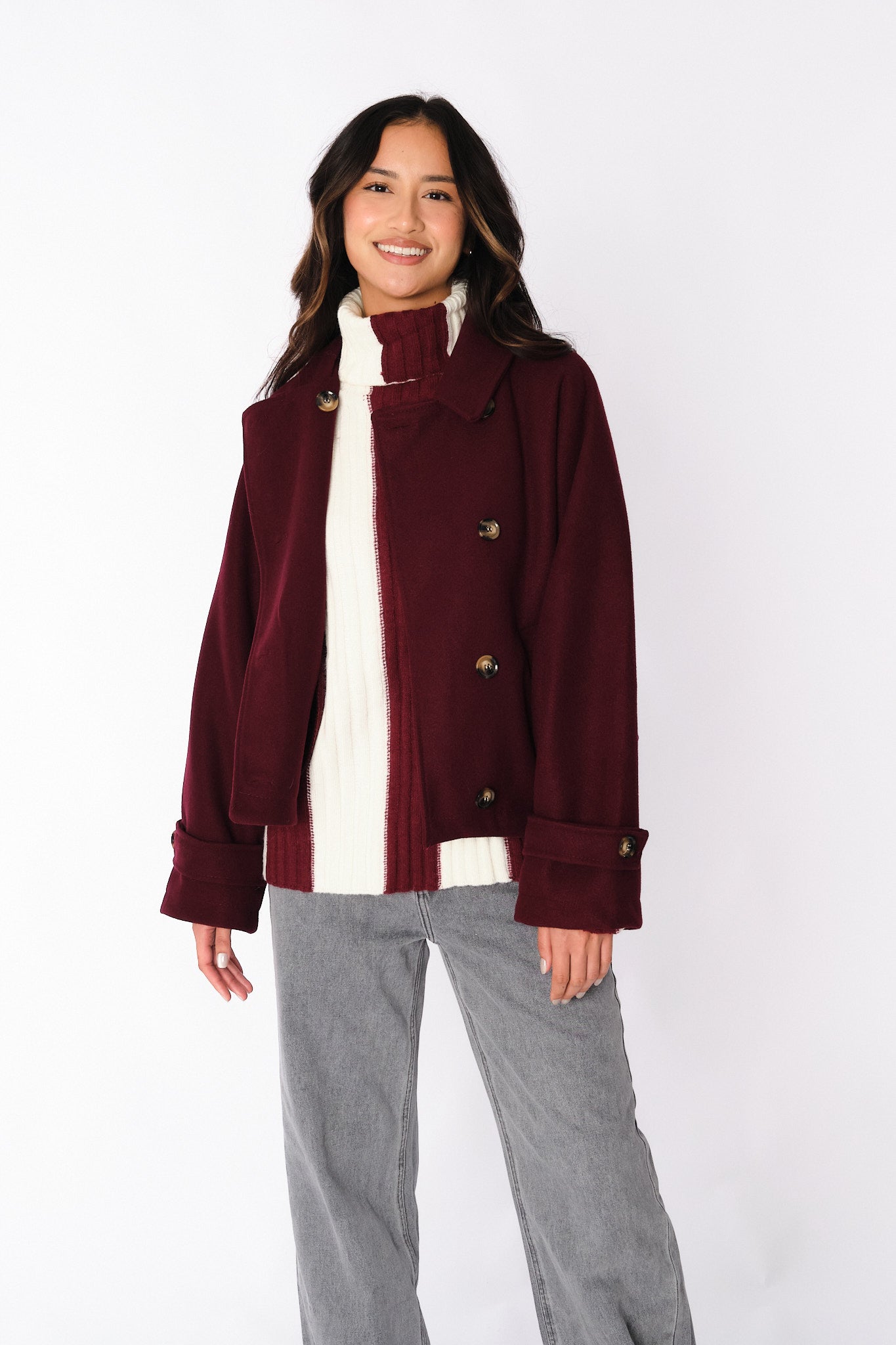 Burgundy Tosca Coat