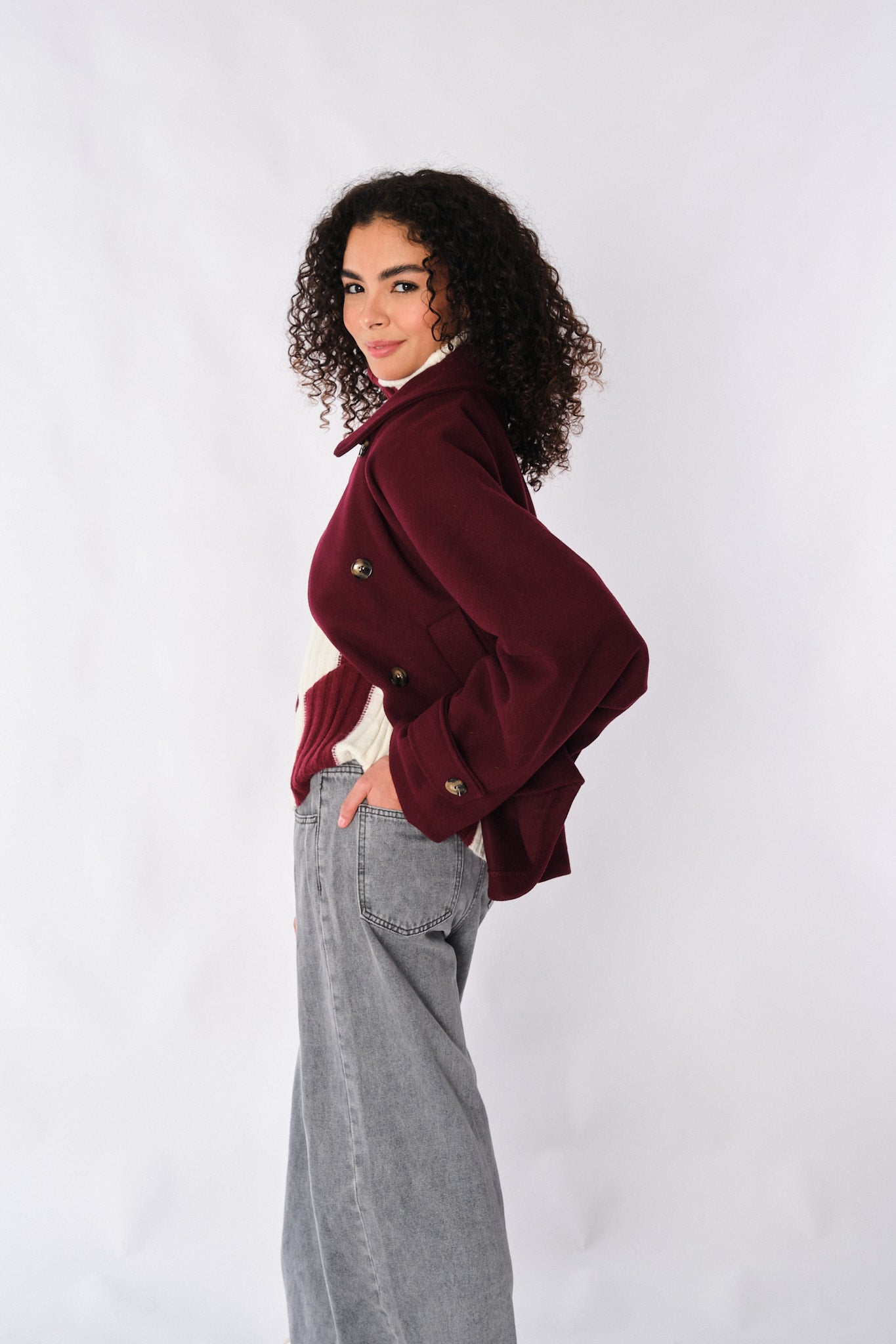 Burgundy Tosca Coat