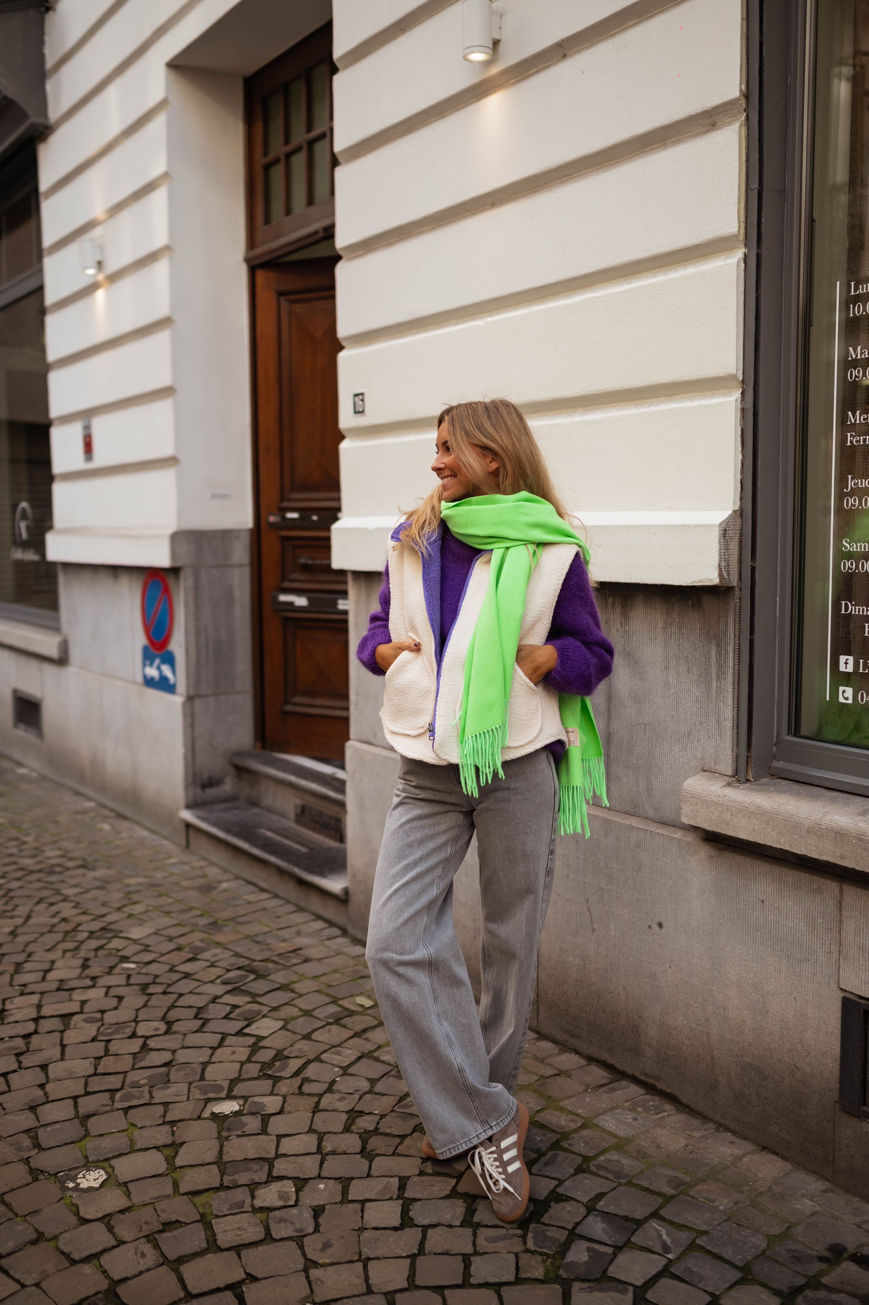 Green Cashmere Ronald Scarf