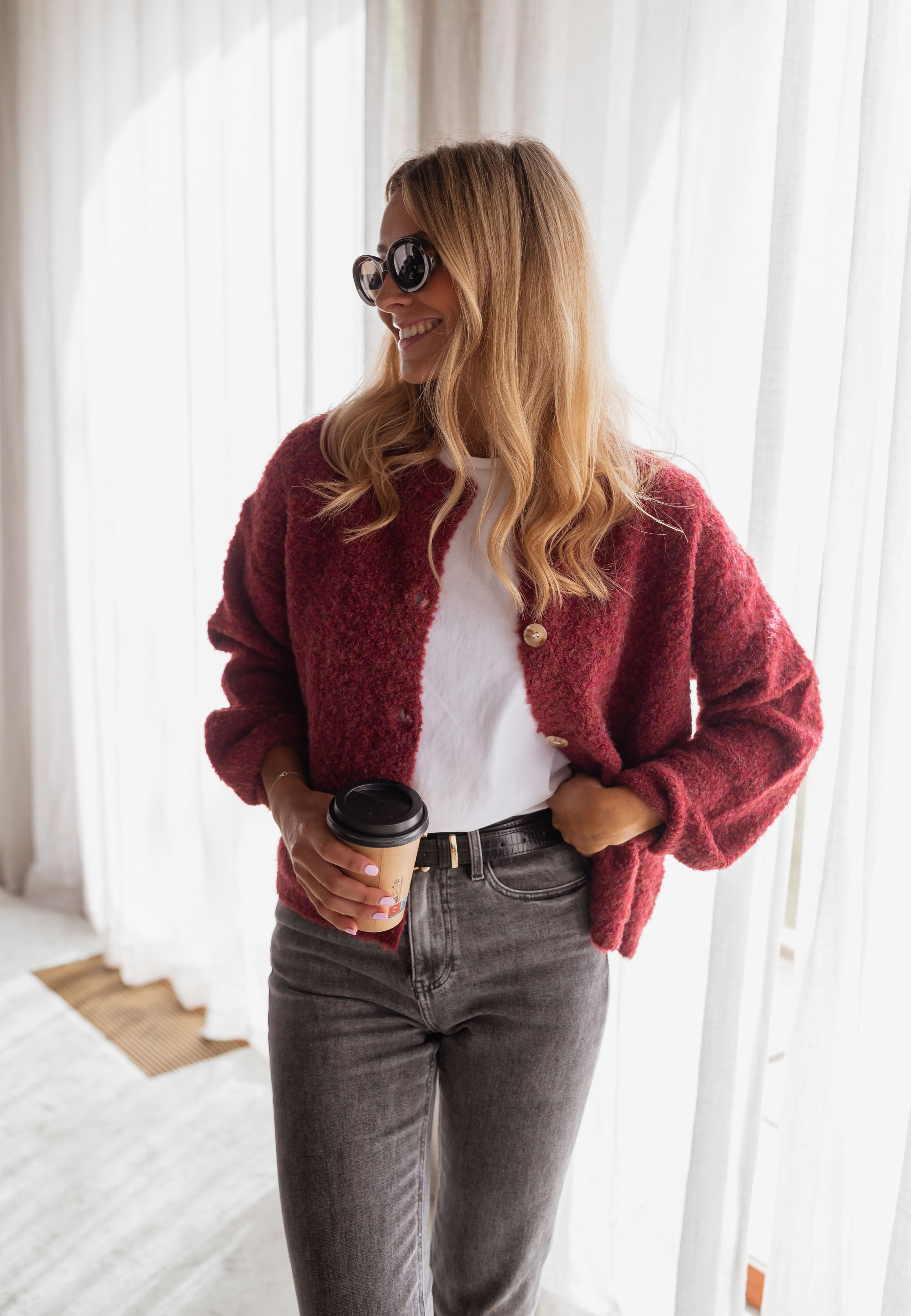 Burgundy Gemina Cardigan