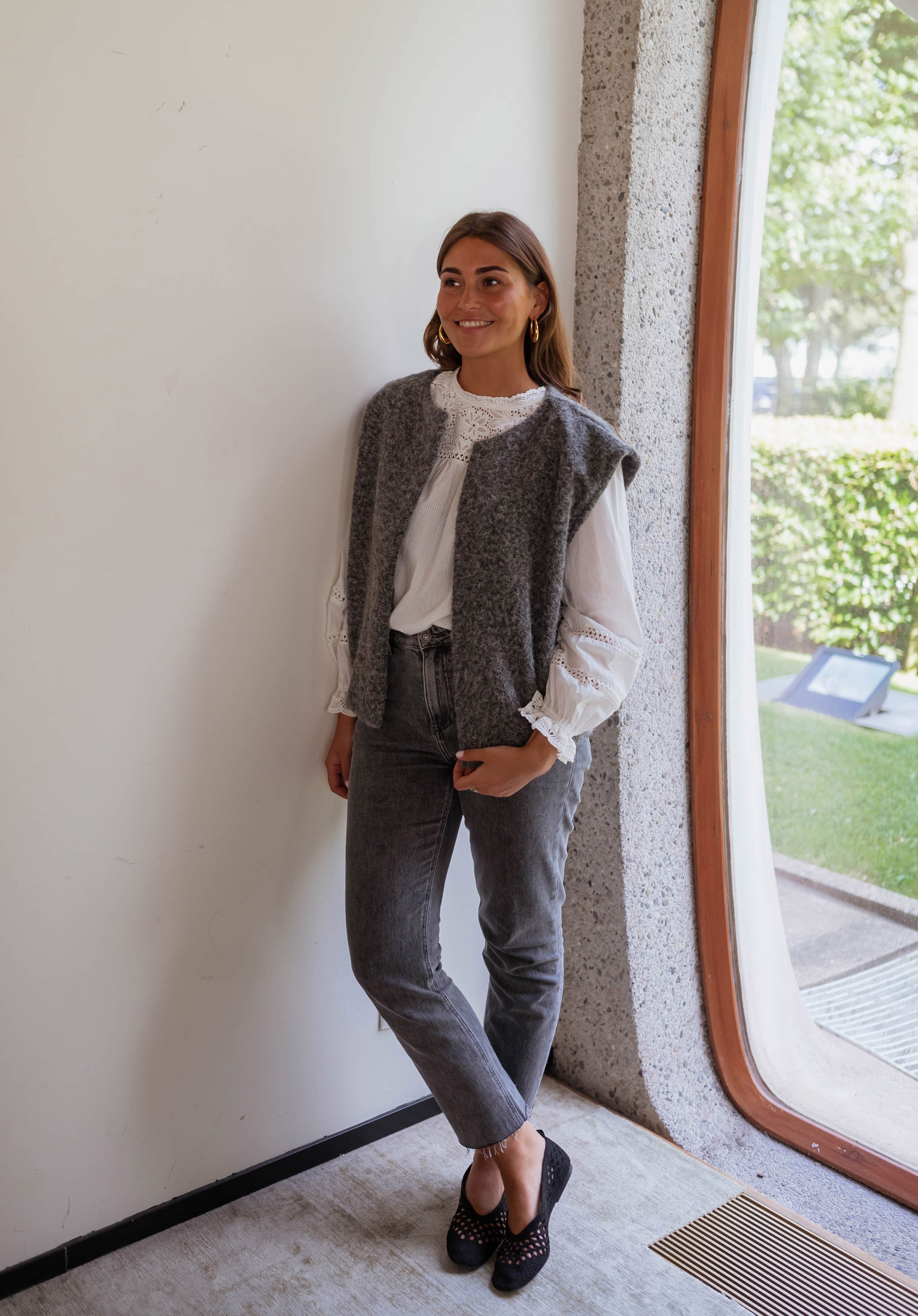 Grey Lander Sleeveless Cardigan