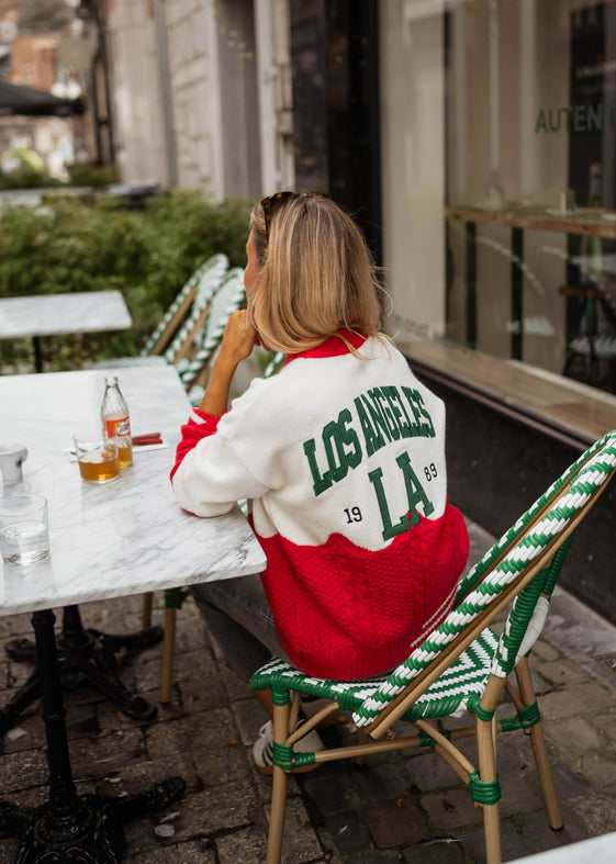 Green and Red Monica Cardigan