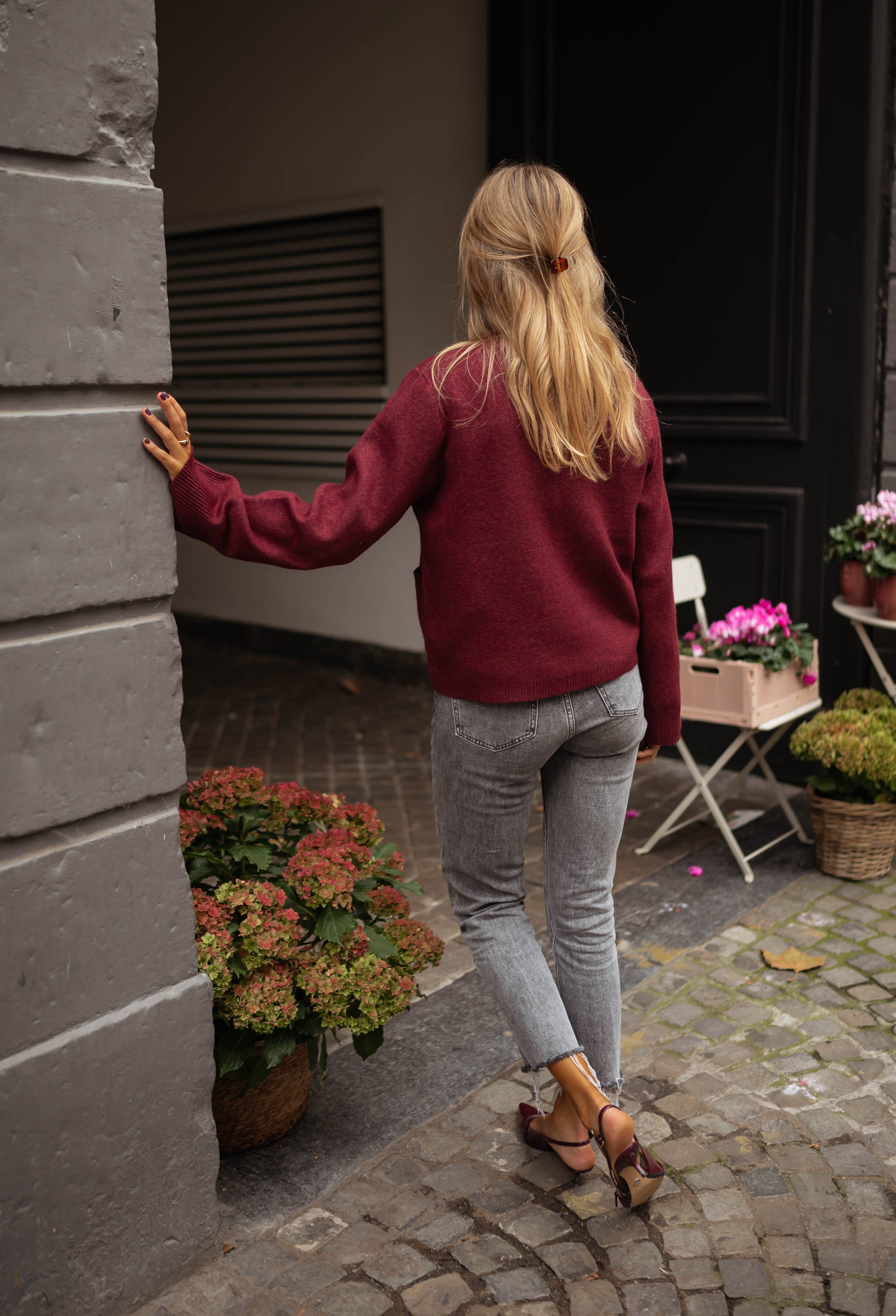 Burgundy Rima Cardigan