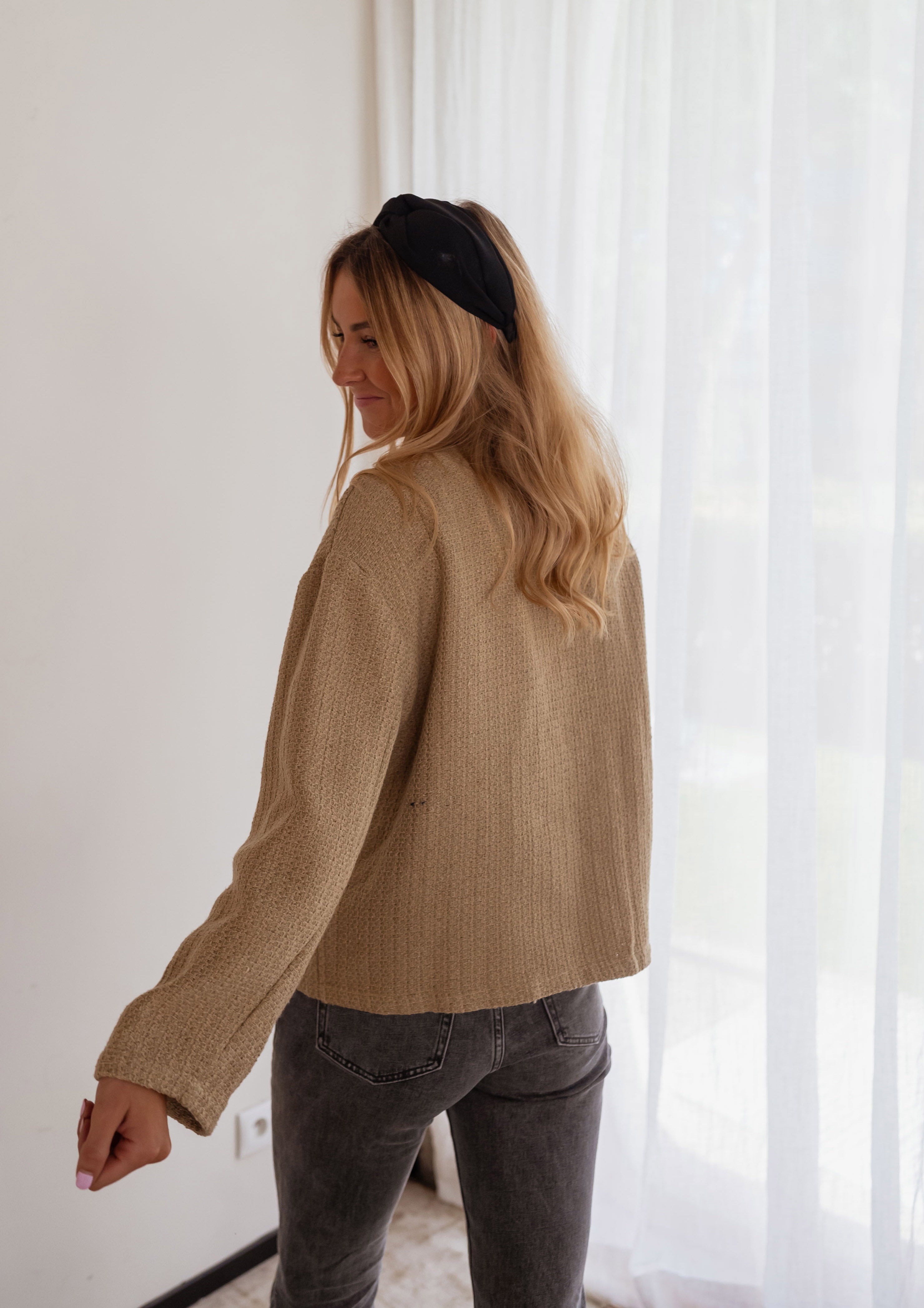 Dark Beige Tessa Cardigan