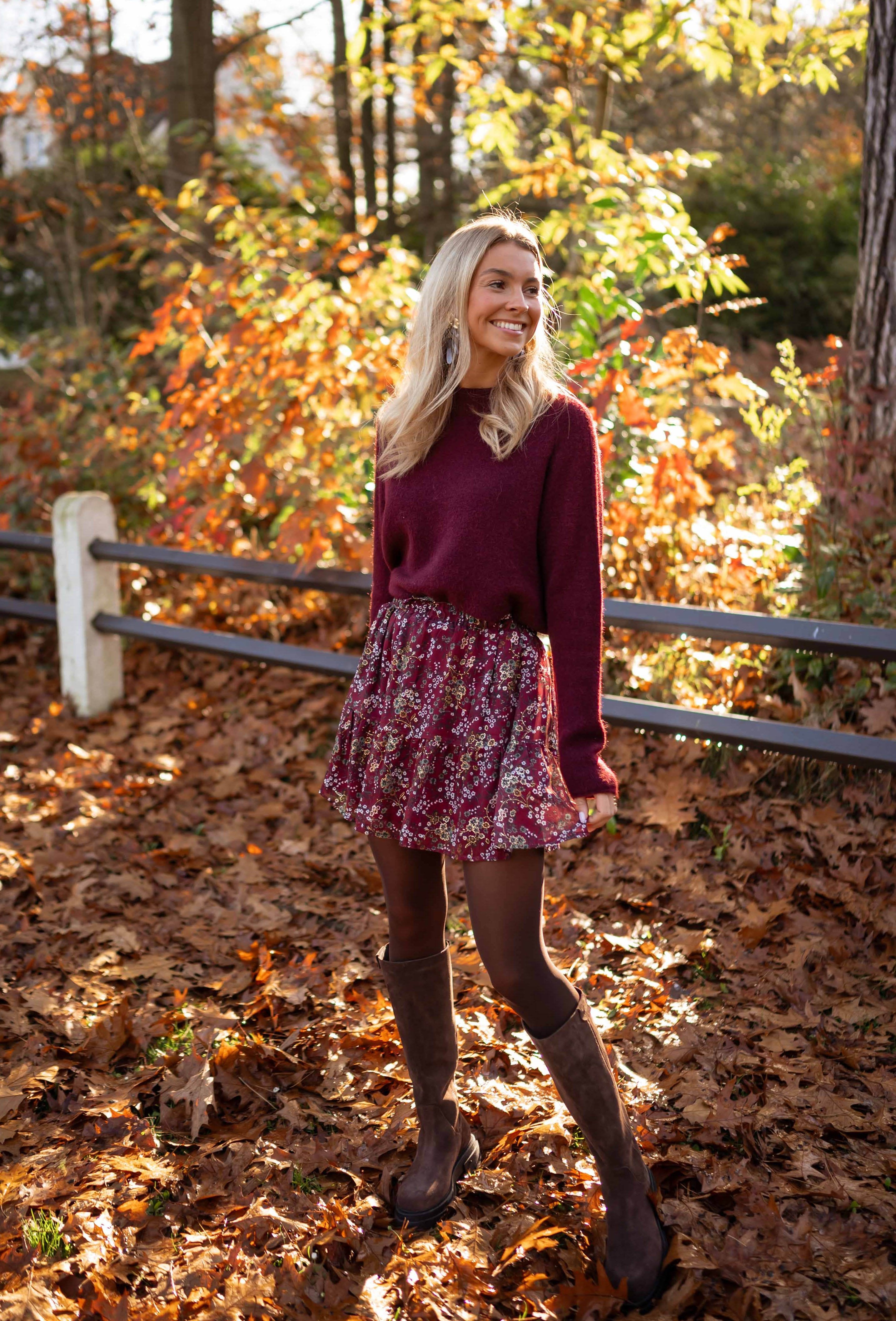 Burgundy Sisley Skirt