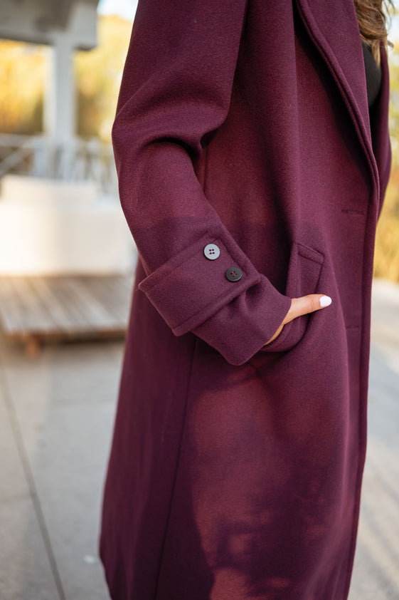 Burgundy Adam Coat