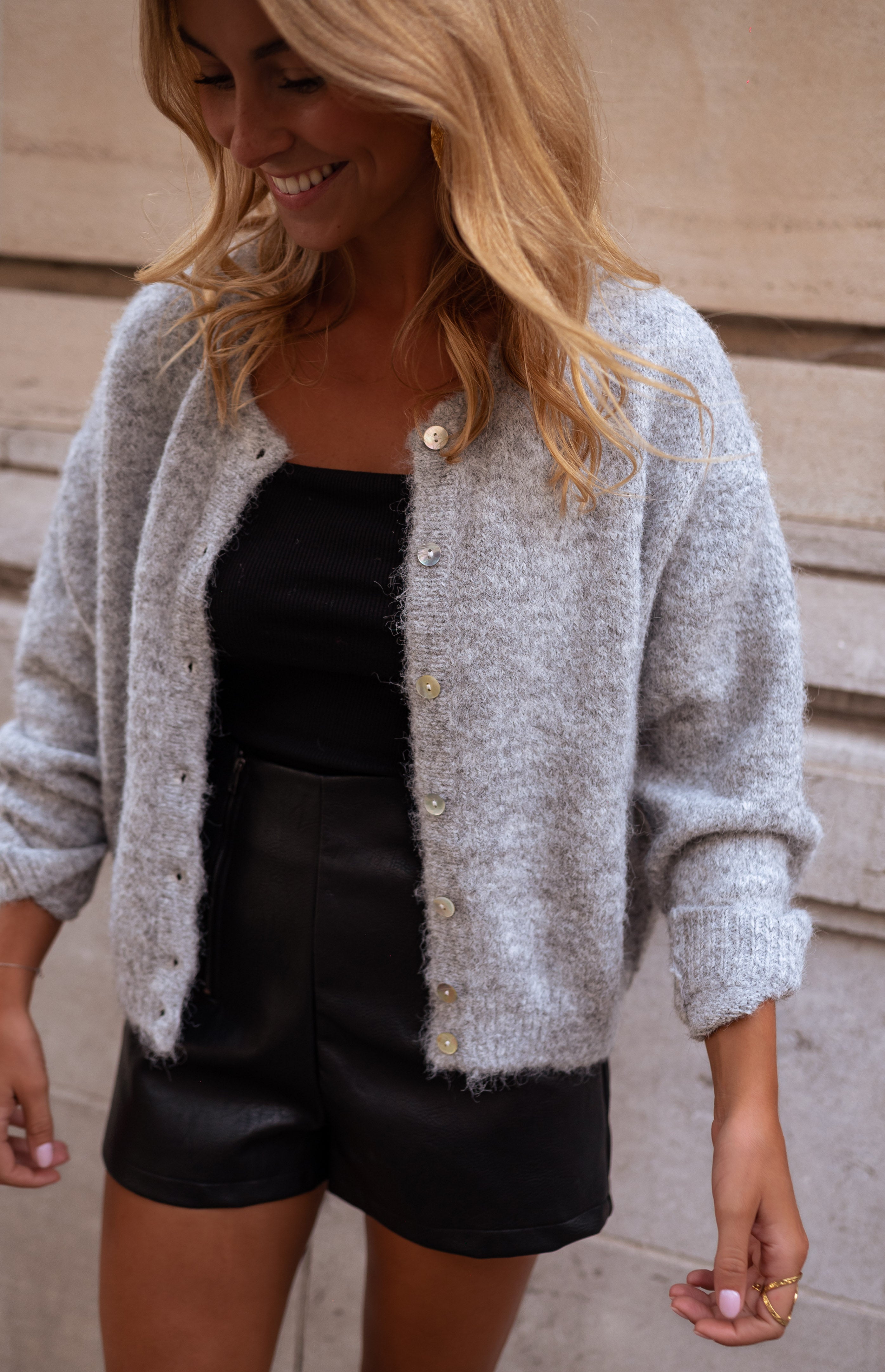 Grey Harris Cardigan