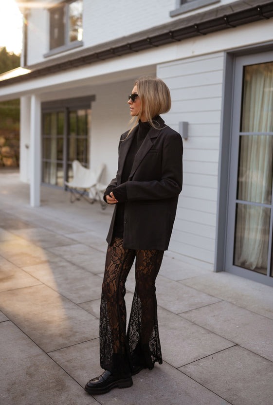 Black Lace Gilles Pants