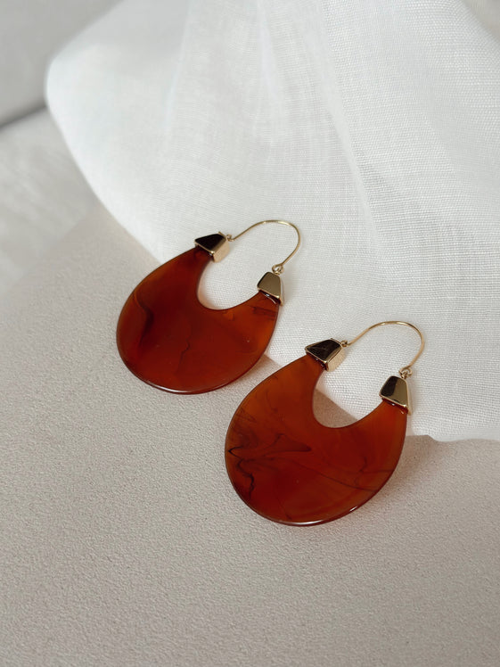 Golden and Brown Gufa Earrings