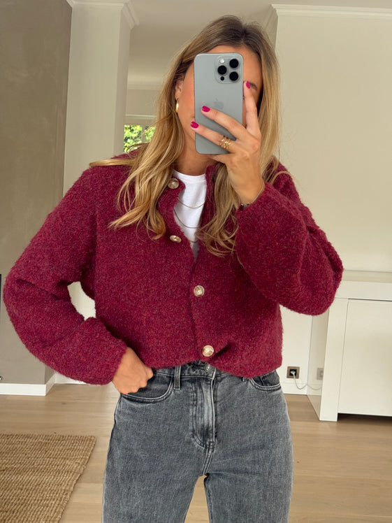 Burgundy Gemina Cardigan