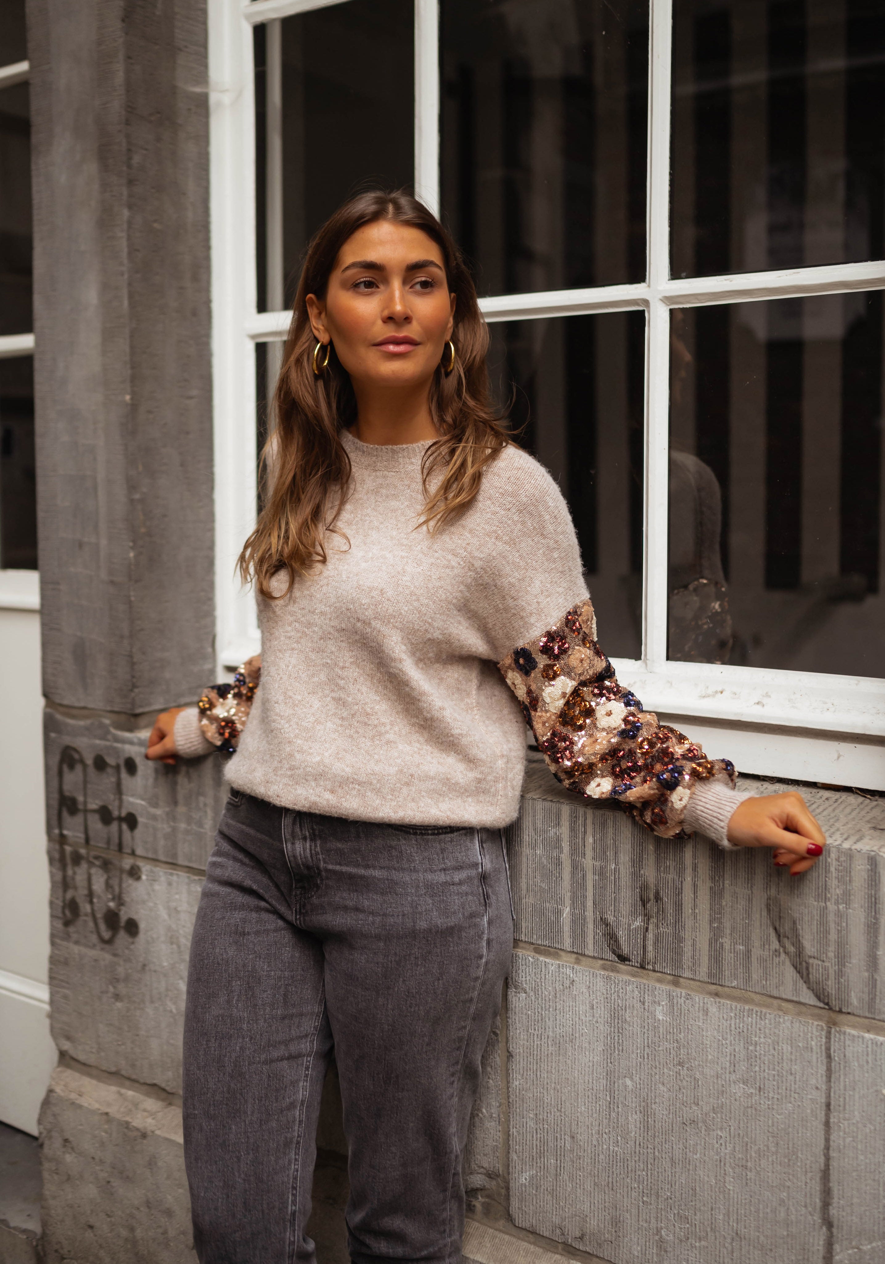 Taupe Cecylia Sweater