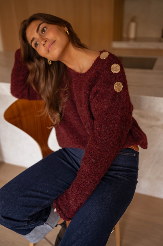 Burgundy Indra Sweater