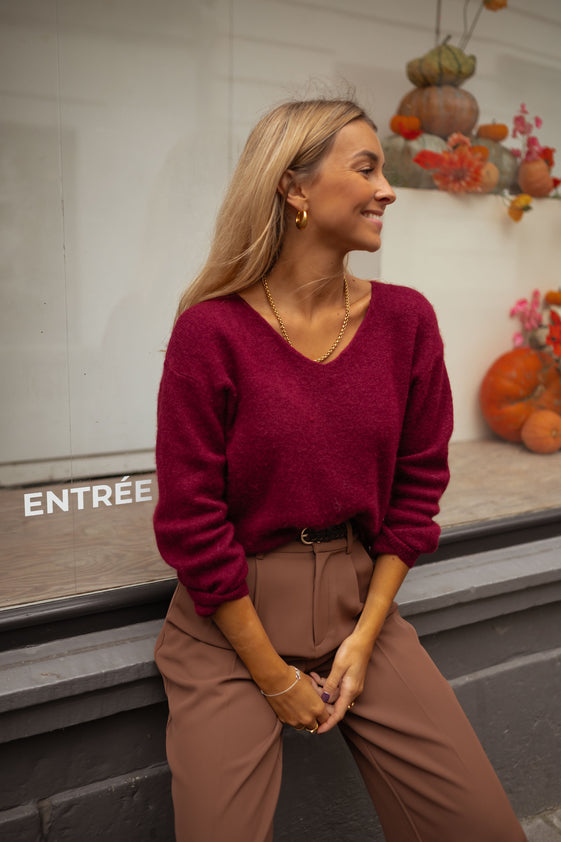 Burgundy Martina Sweater