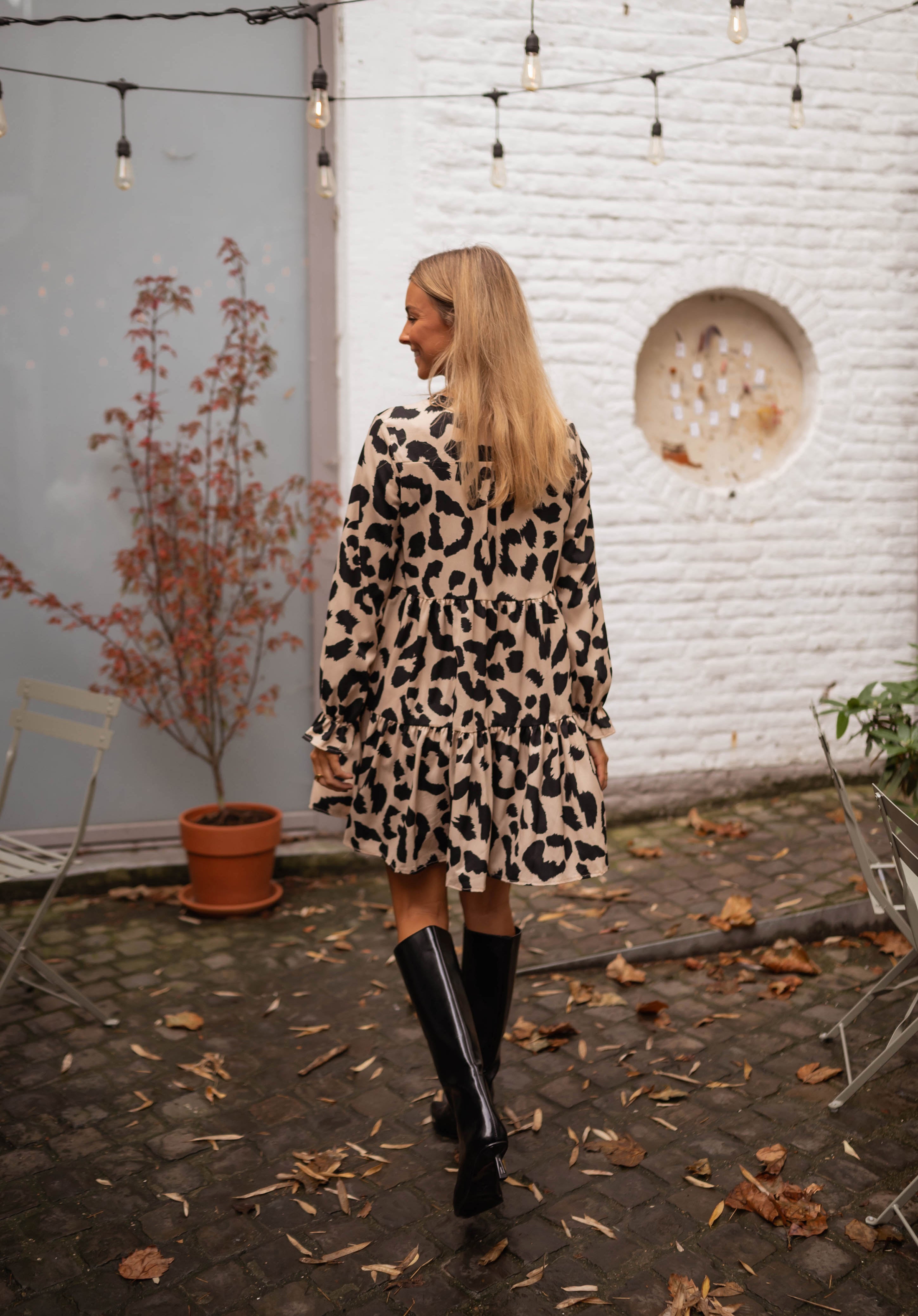 Beige Leopard Anatole Dress