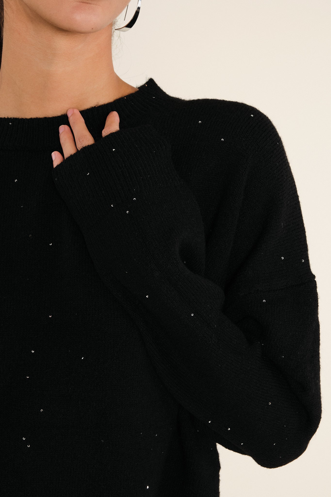 Black Misha Sweater Dress