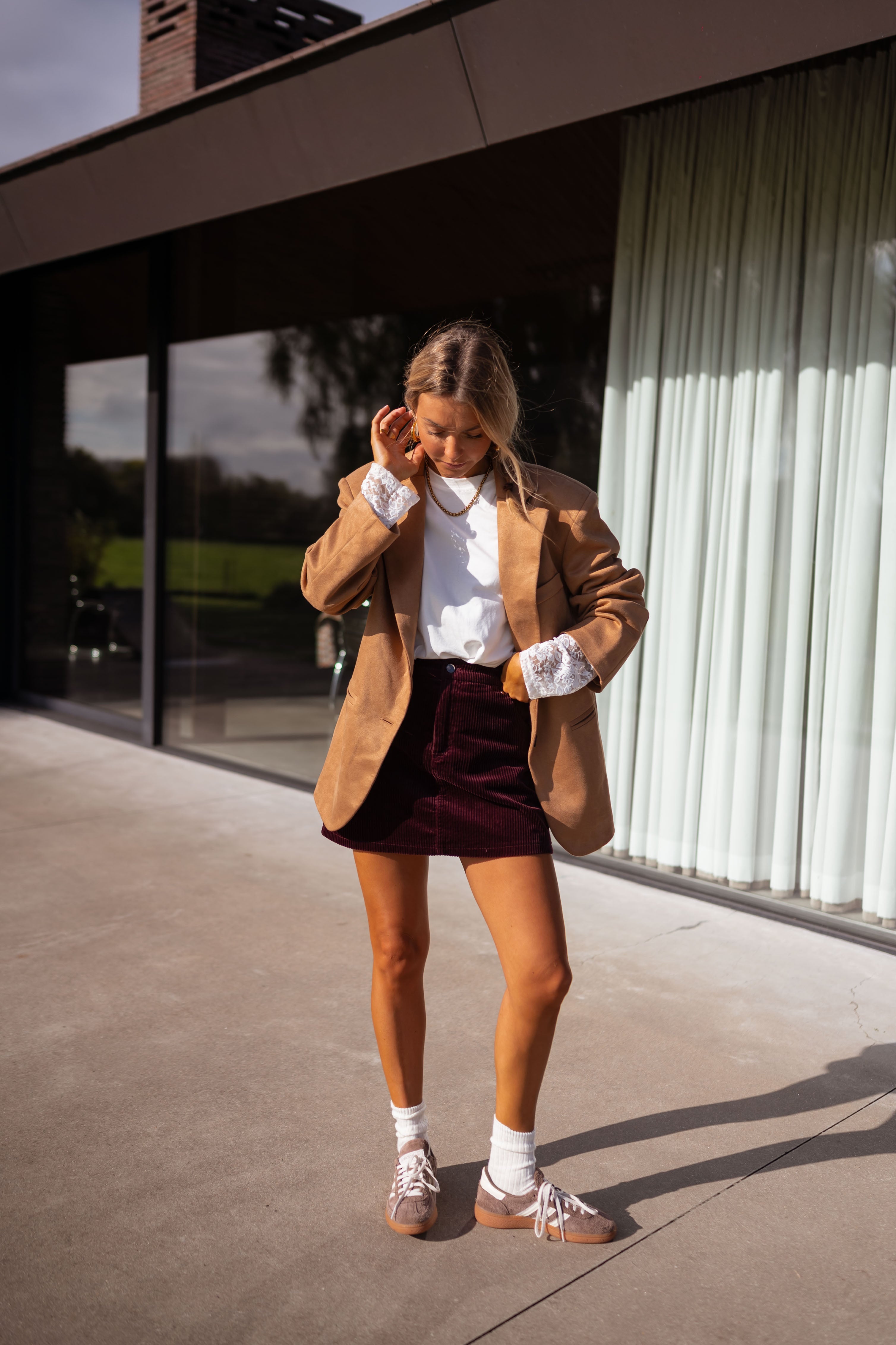 Burgundy Frederik Skirt